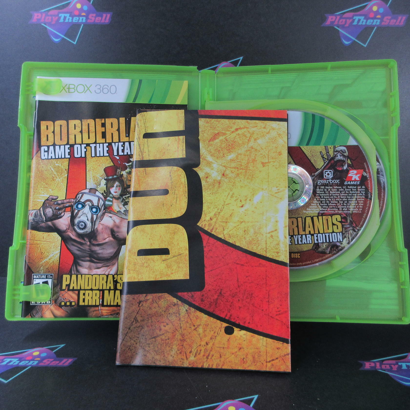 Borderlands GOTY Xbox 360 + Poster / Bonus Disc - Like New