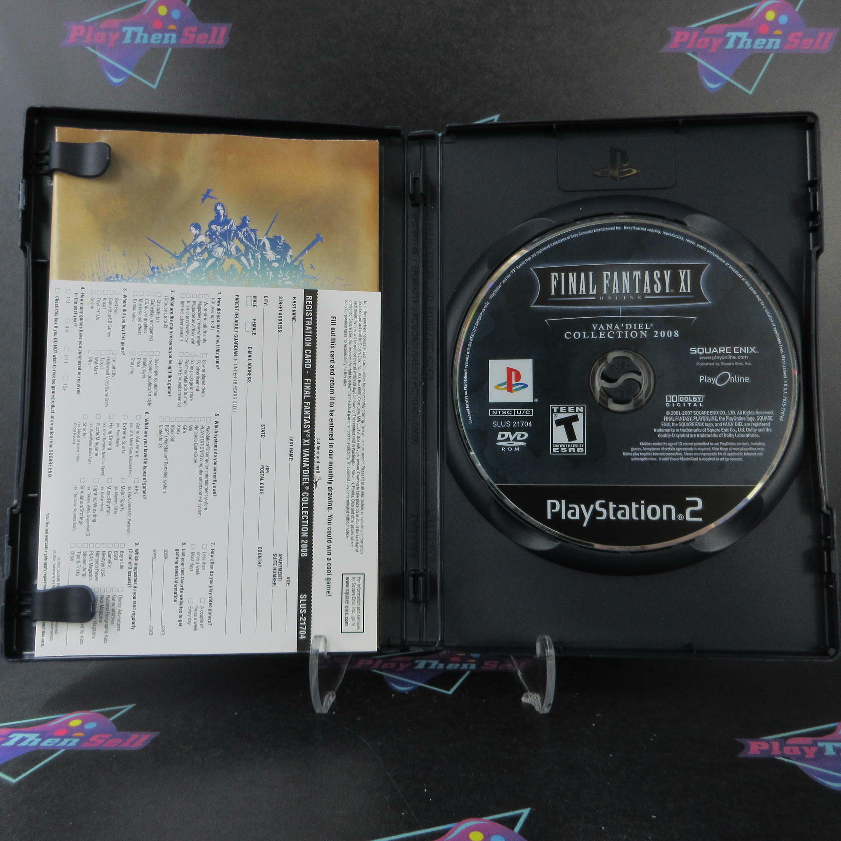 Final Fantasy XI The Vana'diel Collection 2008 PS2 PlayStation 2 + Reg Card - Like New