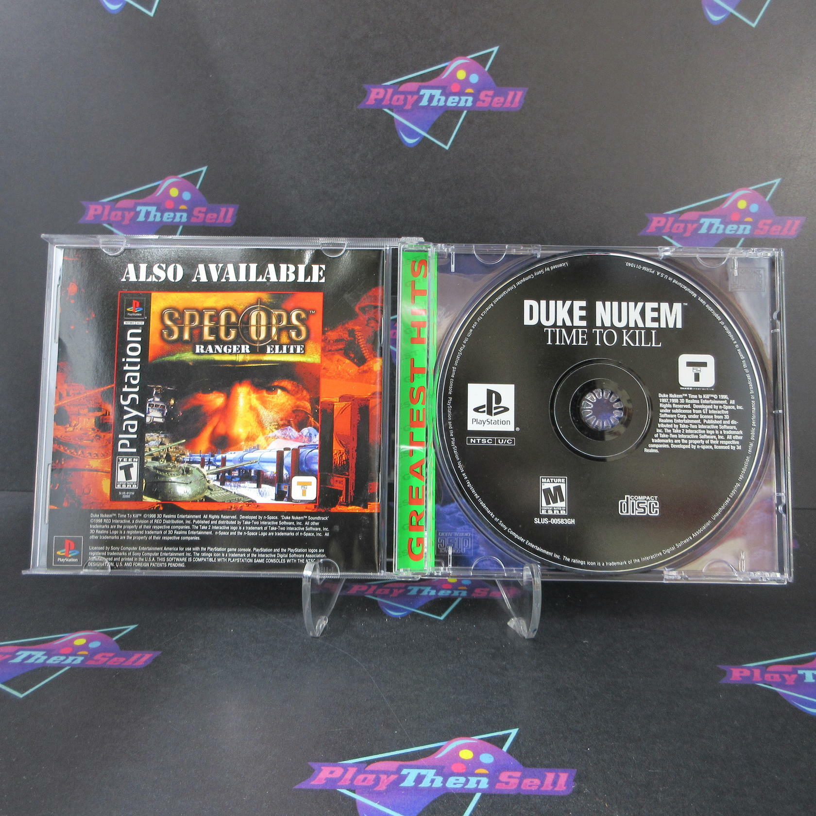 Duke Nuk'em Time to Kill GH PS1 PlayStation 1 MD Complete CIB - Very Good