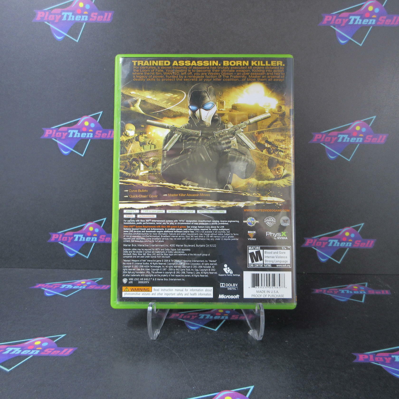 Wanted Weapons of Fate Xbox 360 AD Complete CIB - Very Good