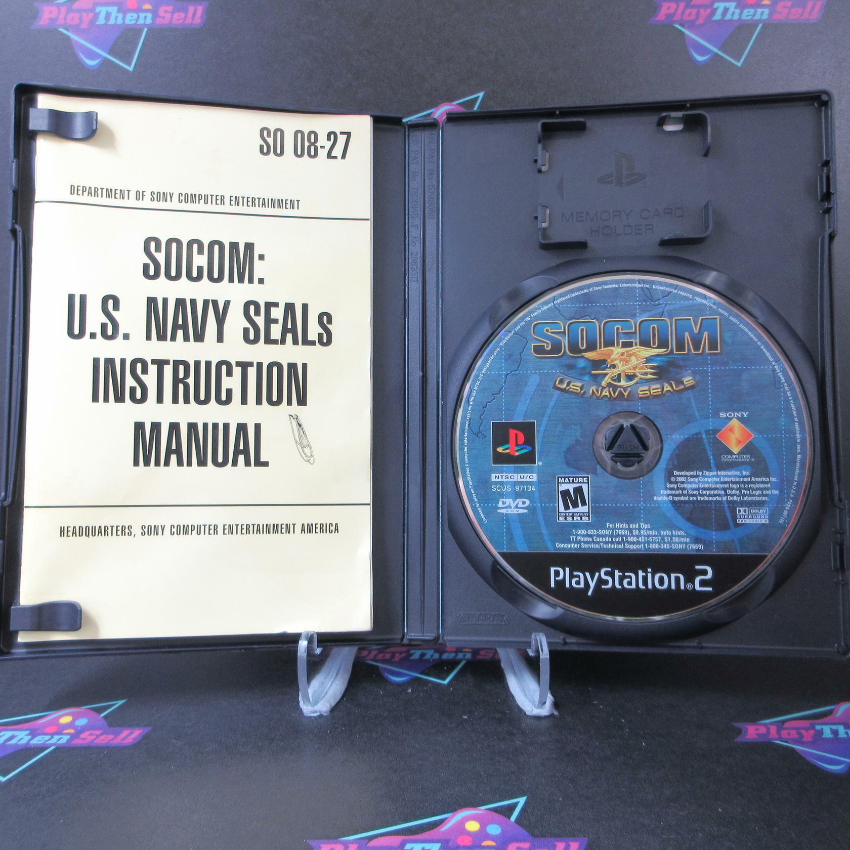 SOCOM US Navy Seals PS2 PlayStation 2 AD/MD Complete CIB - Very Good