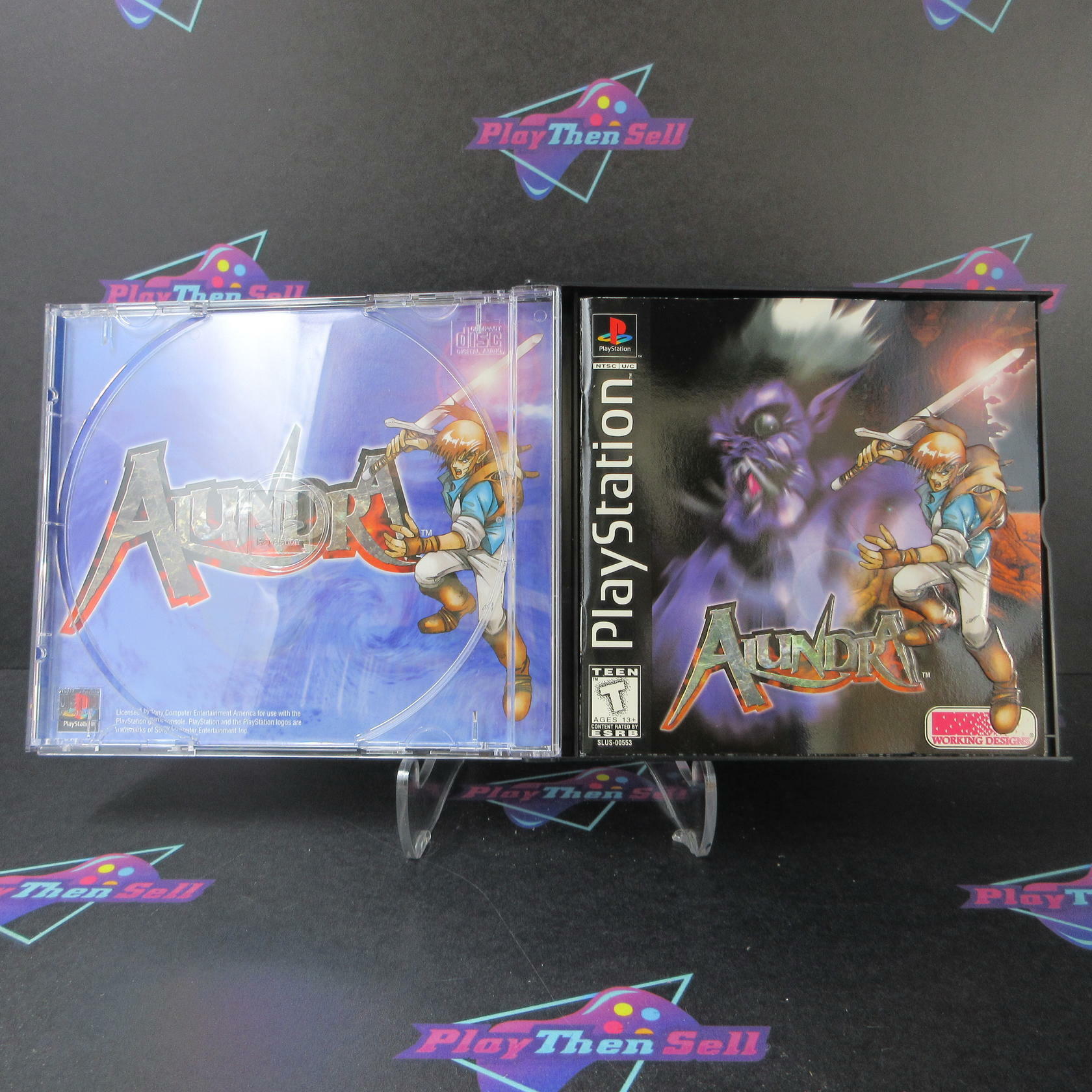 Alundra PS1 PlayStation 1 + Map - Like New