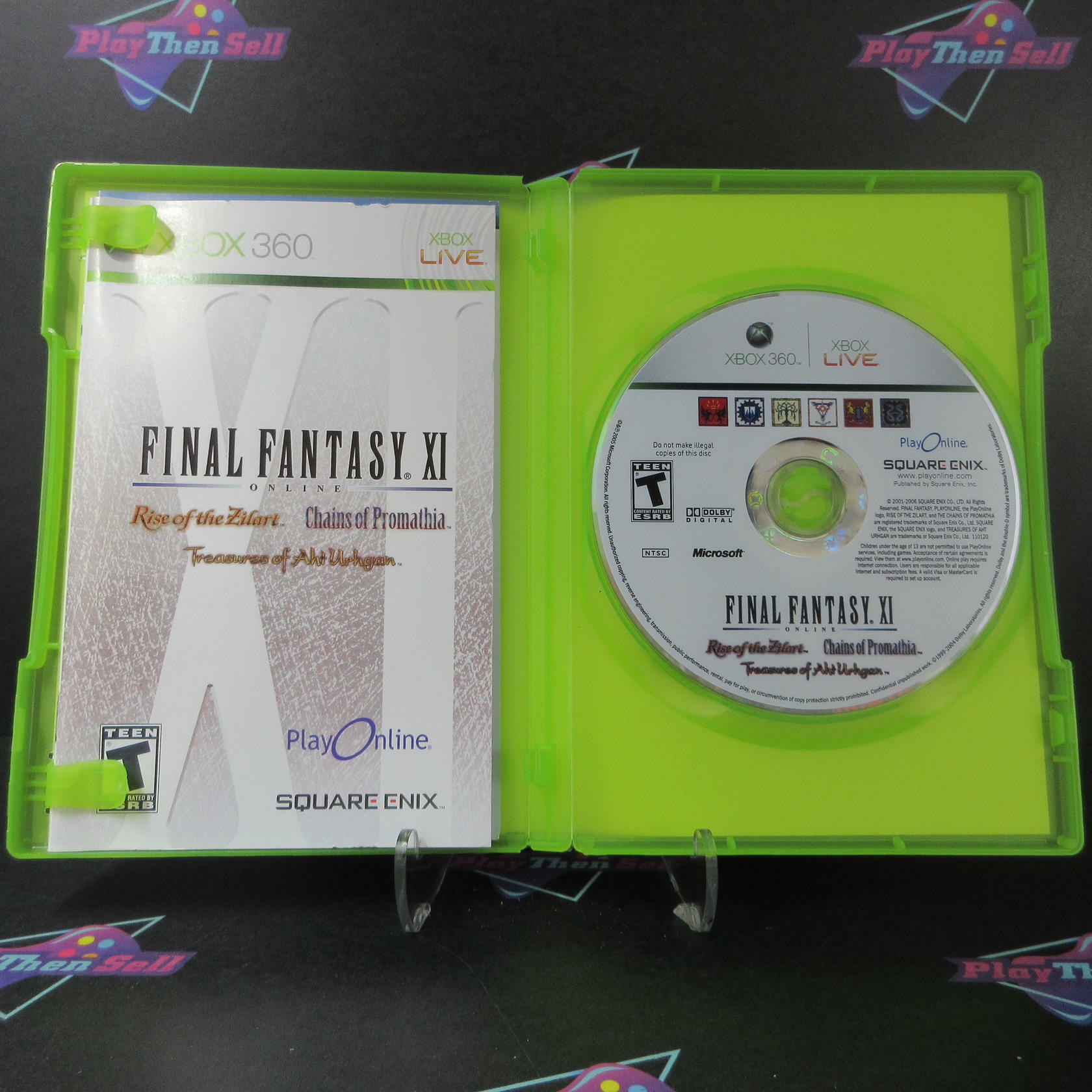 Final Fantasy XI Online Rise, Chains, Treasures Xbox 360 + Sleeve / Reg Card - Like New