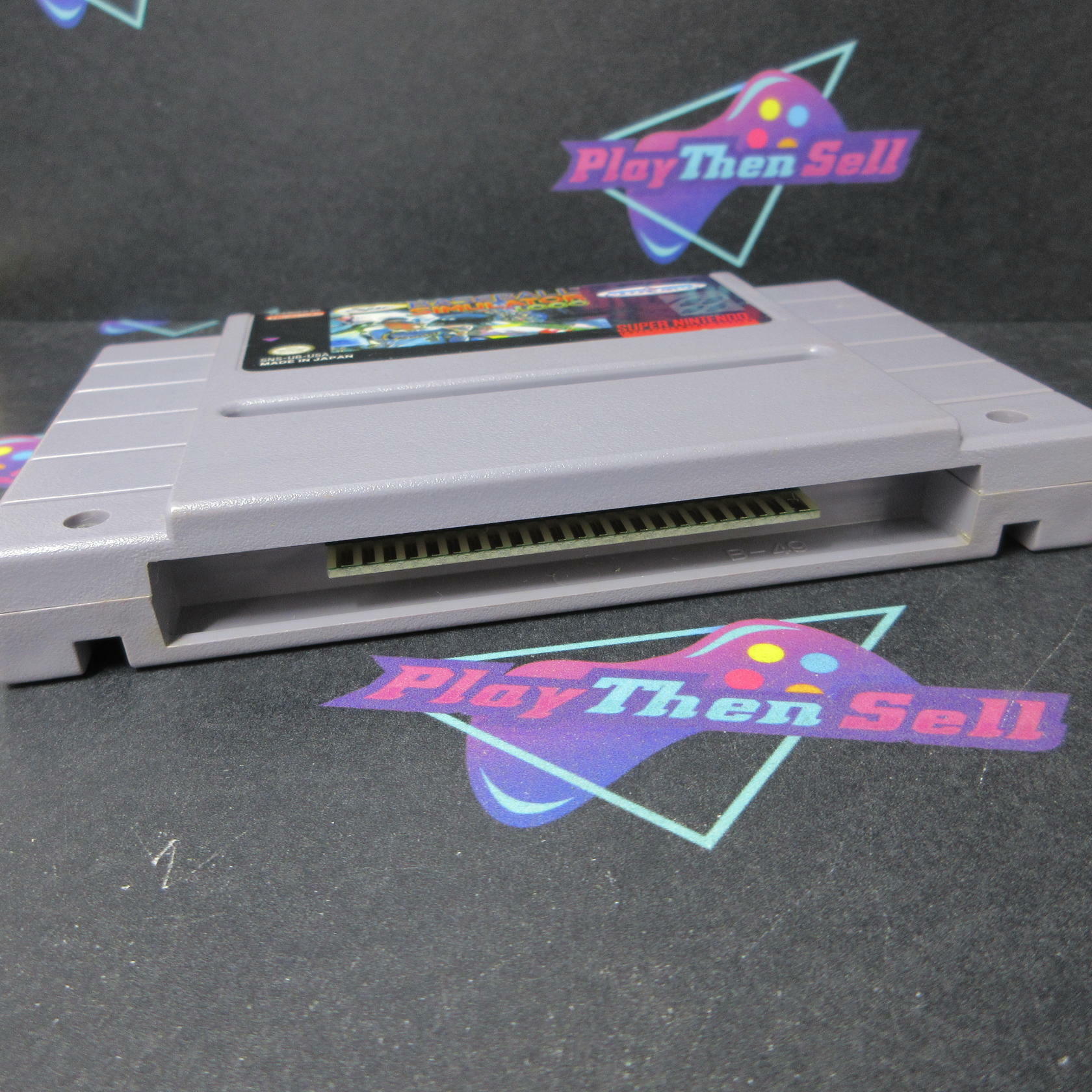 Super Baseball Simulator 1.000 Super Nintendo SNES Cartridge Only Authentic - Very Good