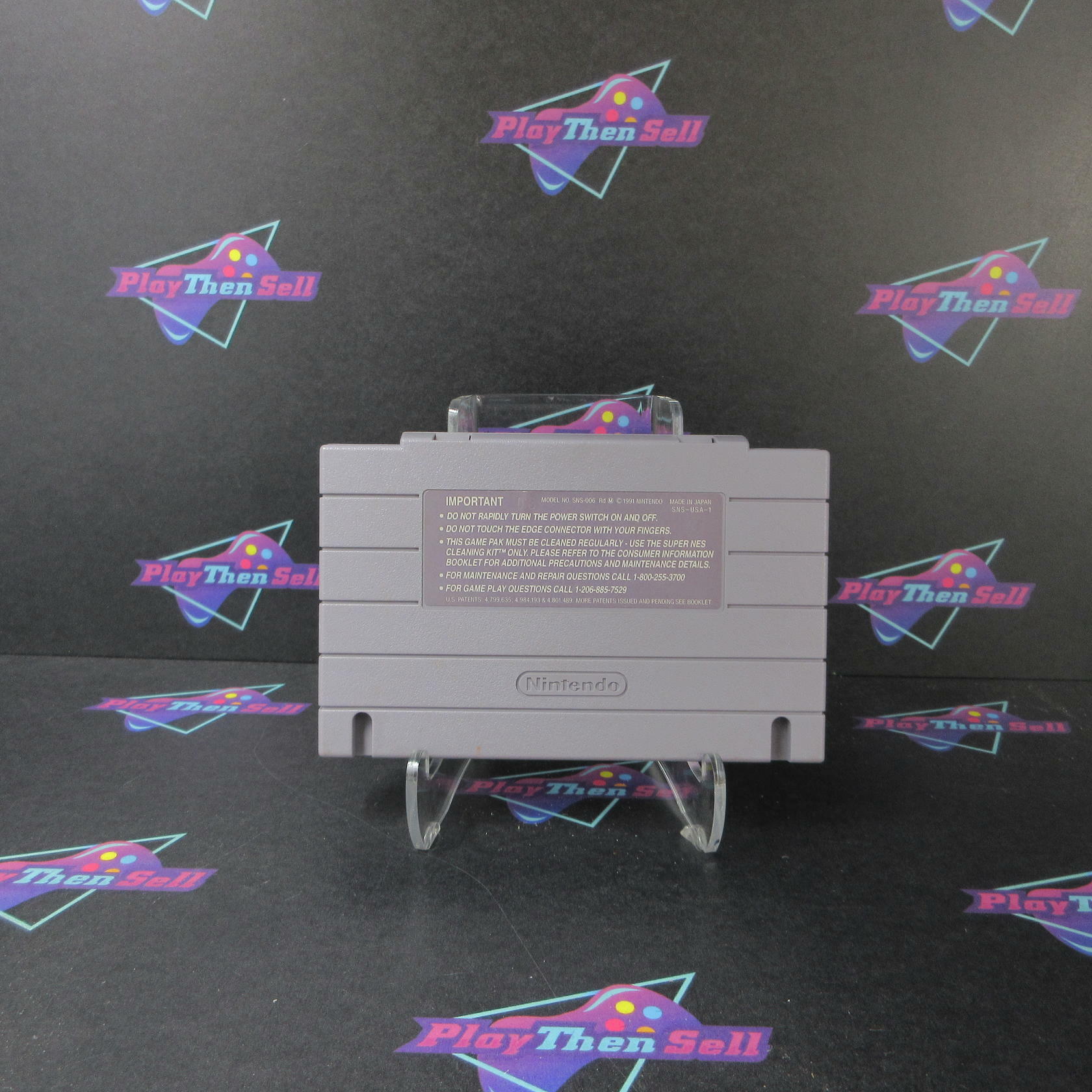 Super Baseball Simulator 1.000 Super Nintendo SNES Cartridge Only Authentic - Very Good