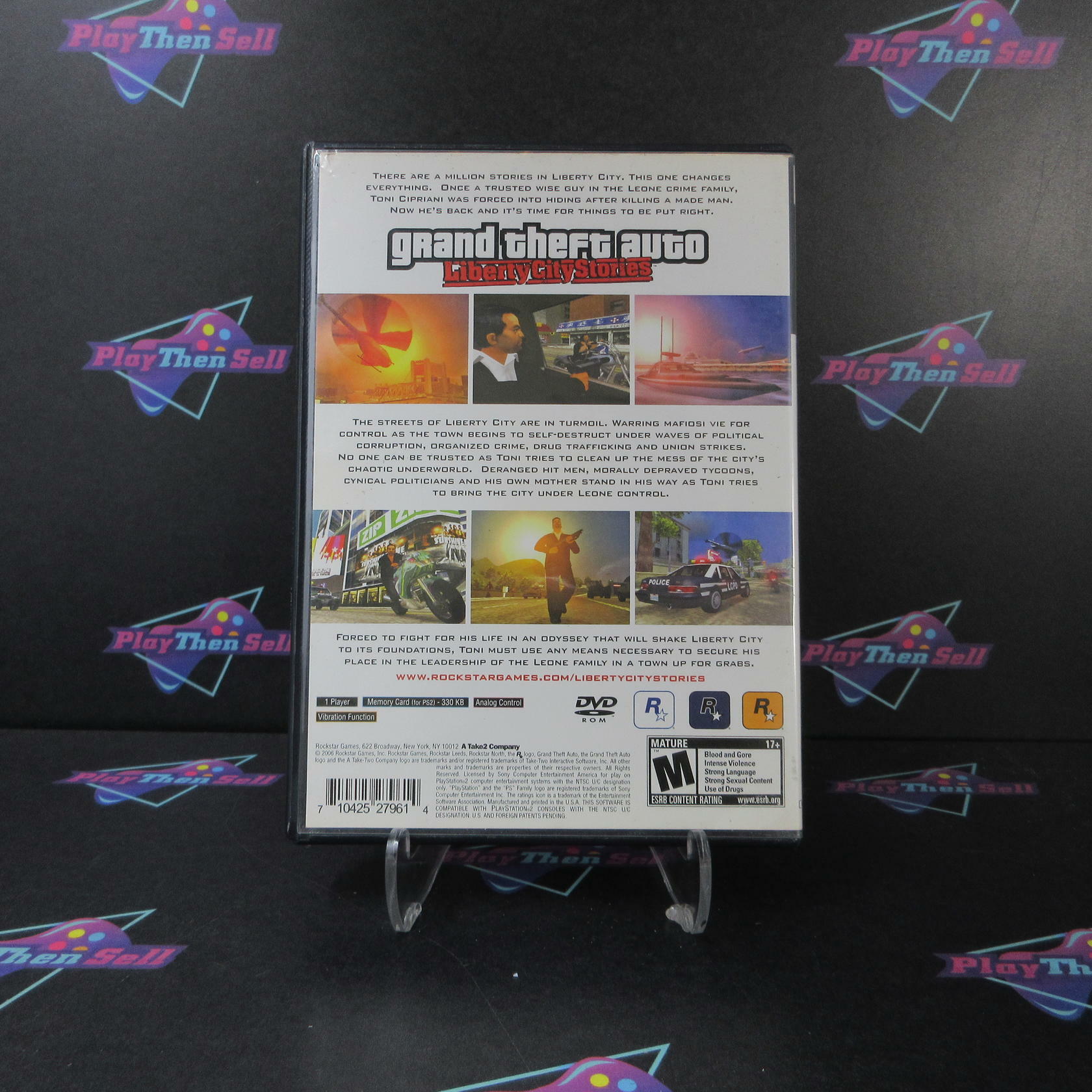 Grand Theft Auto Liberty City Stories PS2 PlayStation 2 AD/NM - Very Good