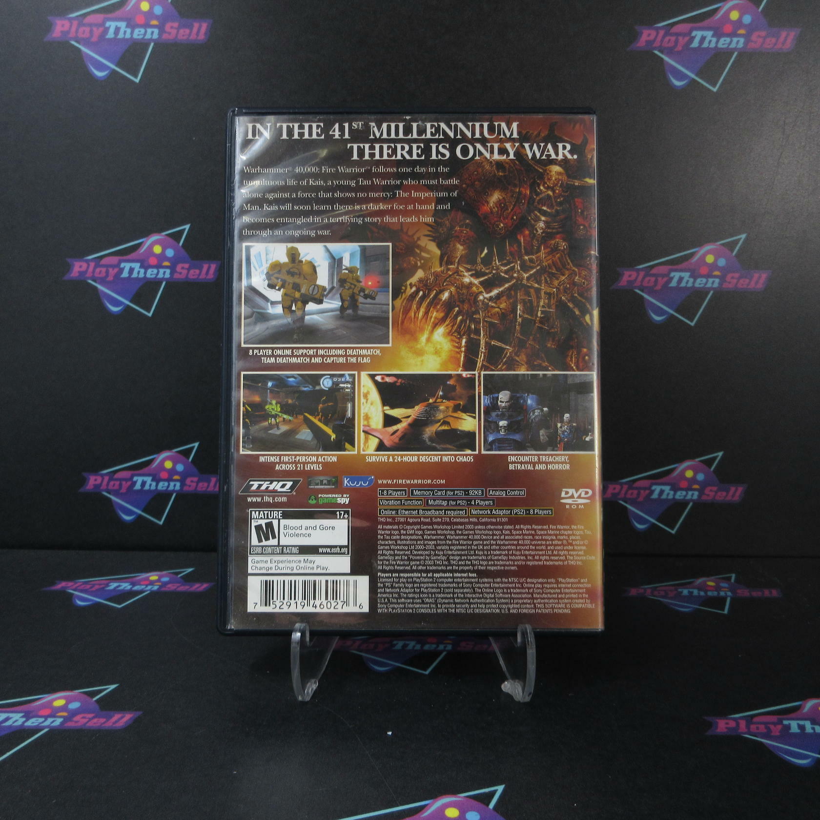 Warhammer 40,000 Fire Warrior PS2 PlayStation 2 AD + Reg Card Complete CIB - Very Good