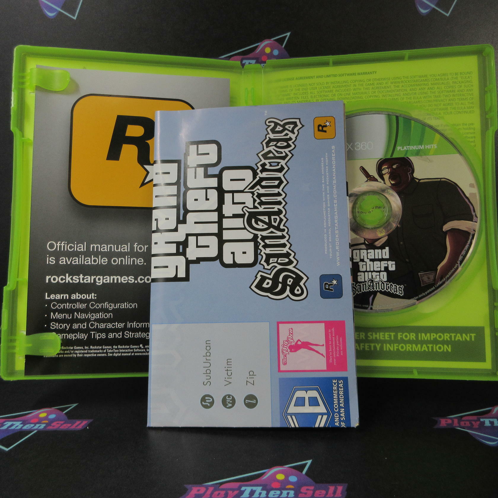 Grand Theft Auto: San Andreas PH Xbox 360 AD + Map CIB - Very Good