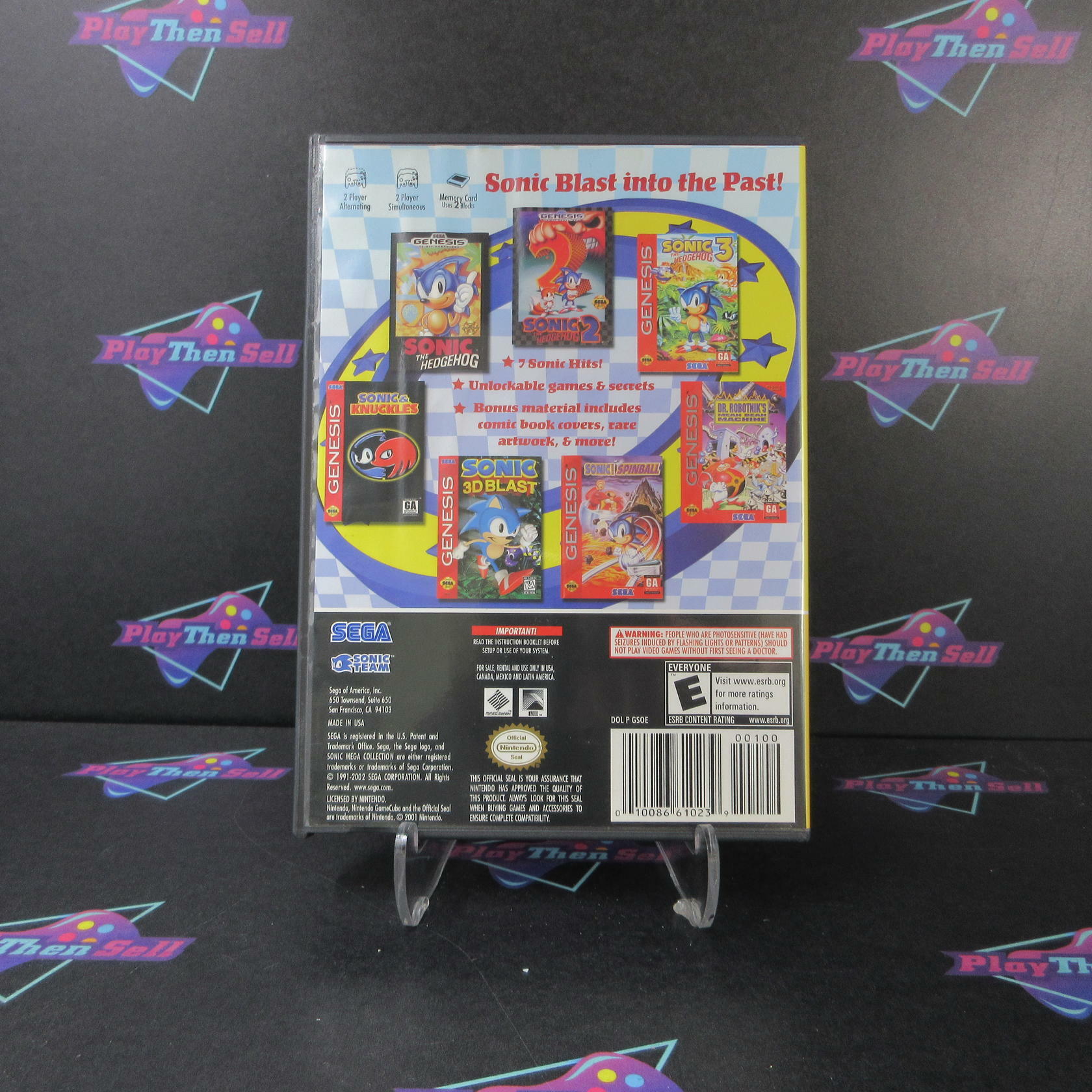 Sonic Mega Collection Player's Choice Nintendo GameCube AD + Reg Card Complete - Very Good