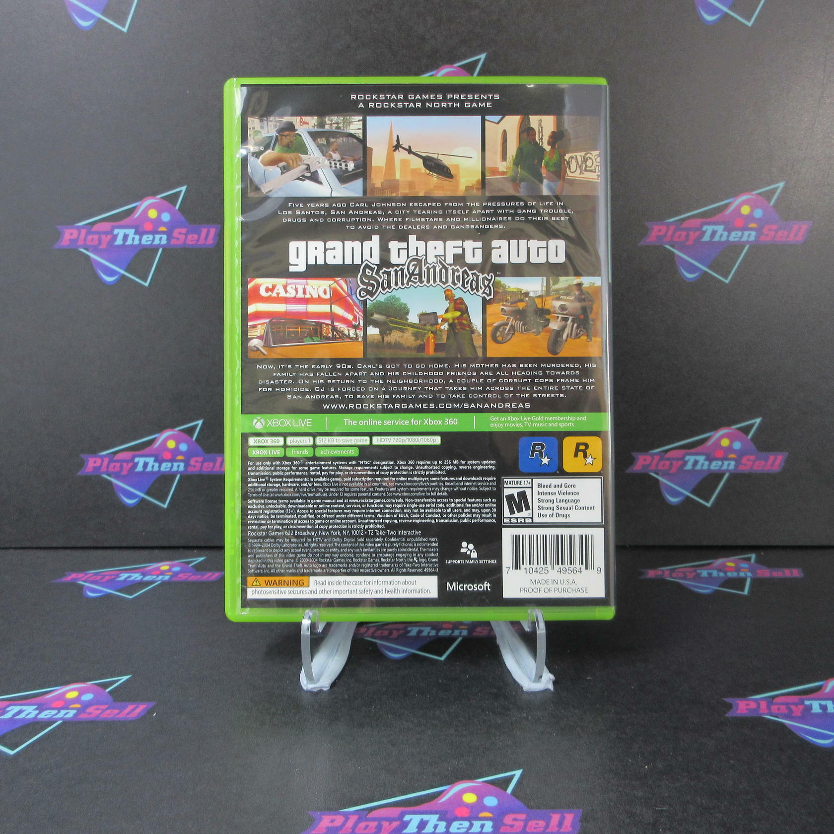 Grand Theft Auto: San Andreas PH Xbox 360 AD + Map CIB - Very Good