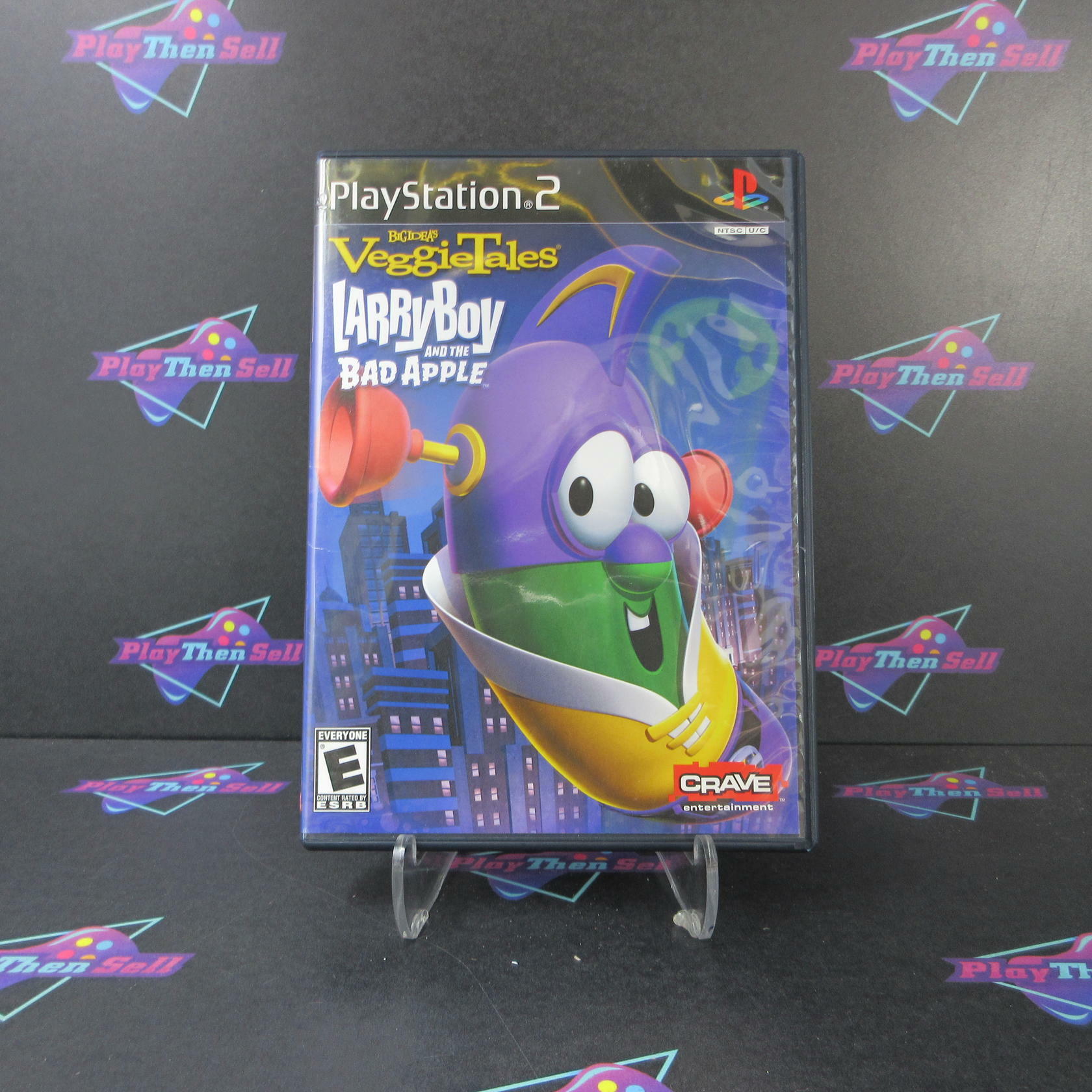 Veggietales Larry Boy and the Bad Apple PS2 PlayStation 2 AD Complete CIB - Very Good