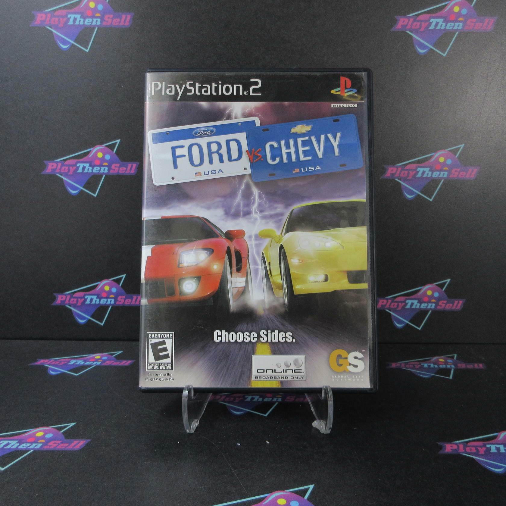 Ford Vs Chevy Rental Art PS2 PlayStation 2 AD/NM - Very Good