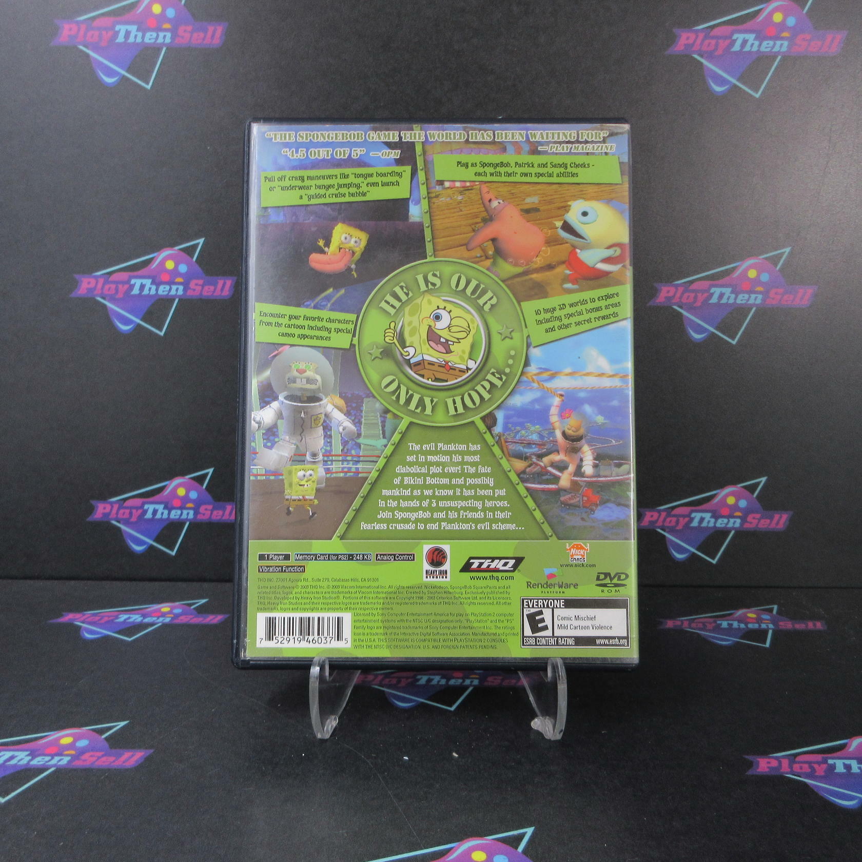 SpongeBob SquarePants Battle for Bikini Bottom PS2 PlayStation 2 AD/MD Complete - Very Good