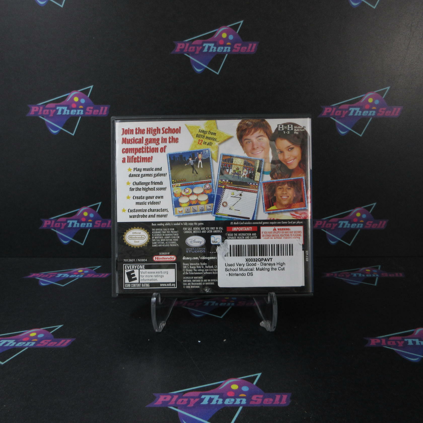 High School Musical Makin the Cut Nintendo DS CS + Poster /Reg Card Complete CIB - Very Good