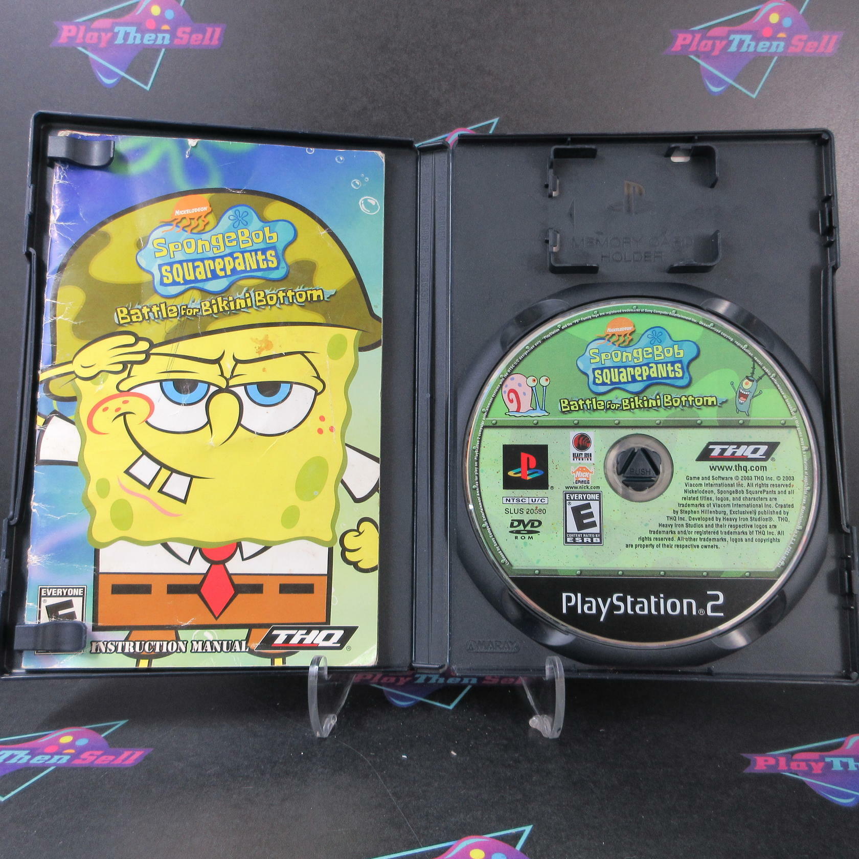 SpongeBob SquarePants Battle for Bikini Bottom PS2 PlayStation 2 AD/MD Complete - Very Good