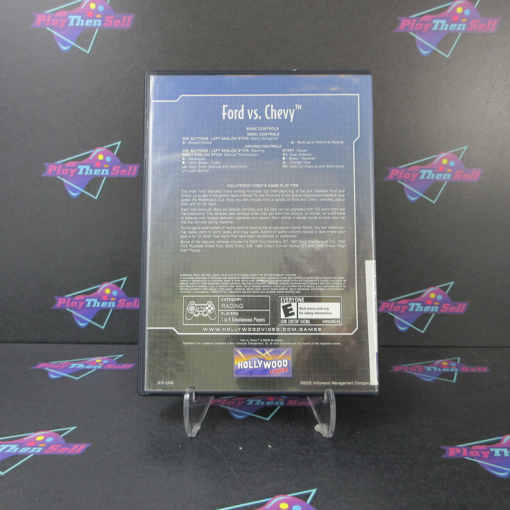 Ford Vs Chevy Rental Art PS2 PlayStation 2 AD/NM - Very Good