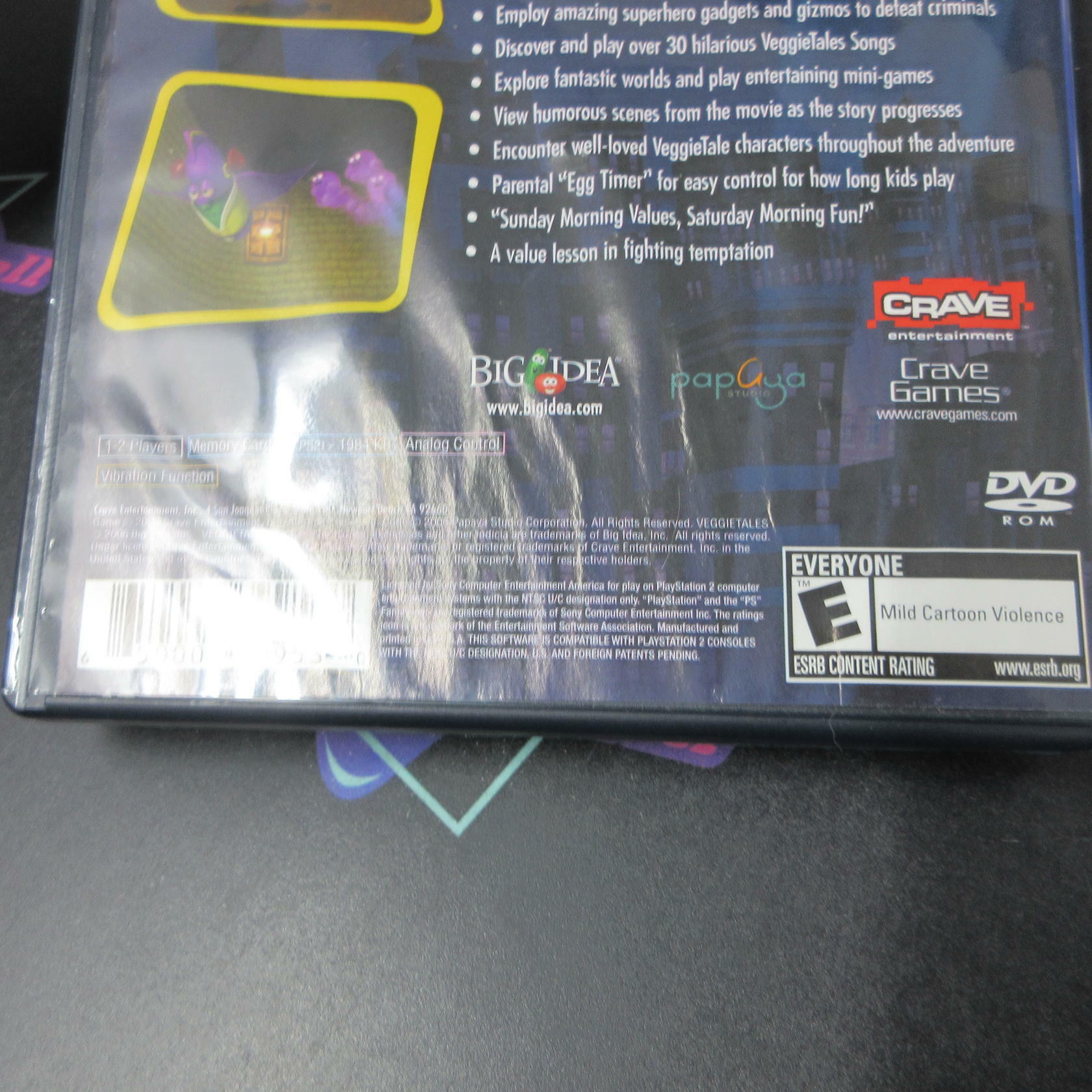 Veggietales Larry Boy and the Bad Apple PS2 PlayStation 2 AD Complete CIB - Very Good