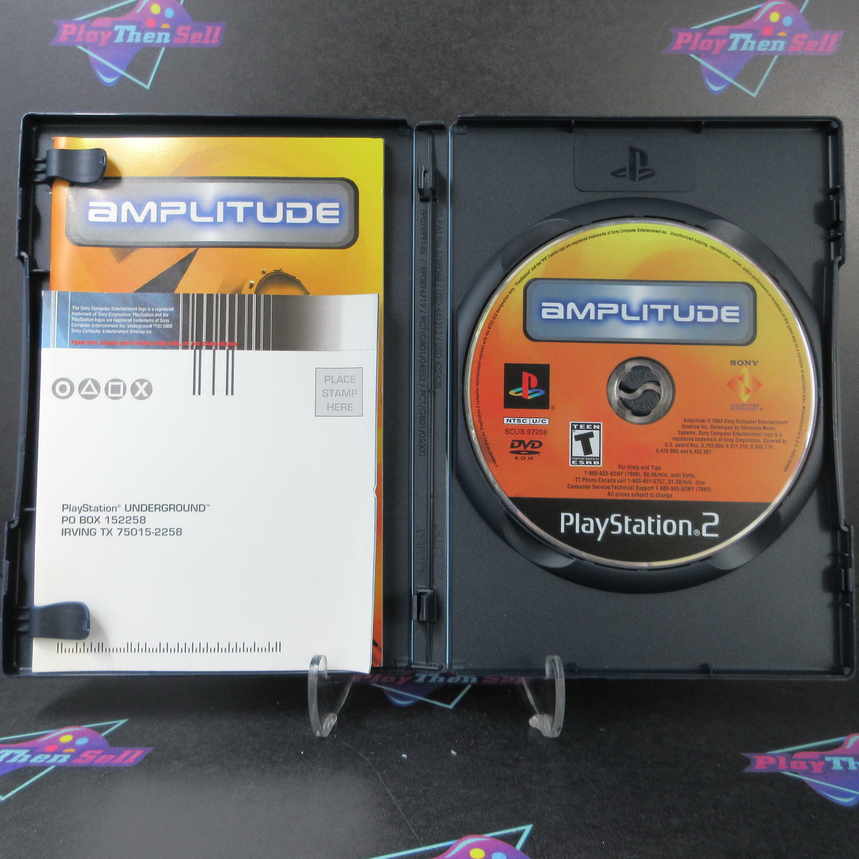 Amplitude PS2 PlayStation 2 + Reg Card - Like New