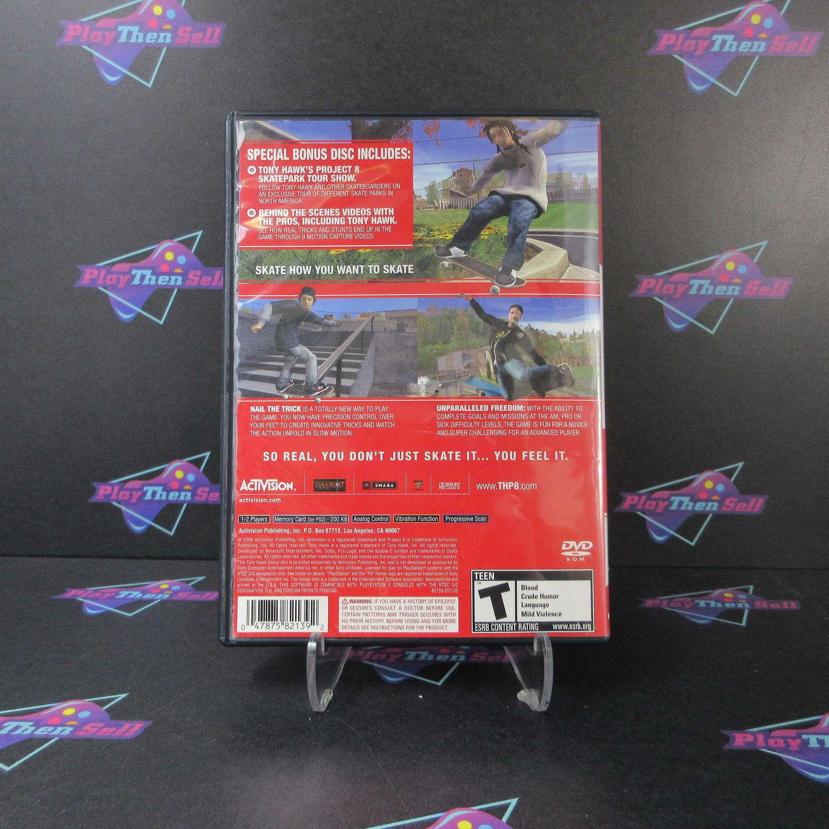 Tony Hawk's Project 8 PS2 PlayStation 2 GH No Bonus Disc - Very Good