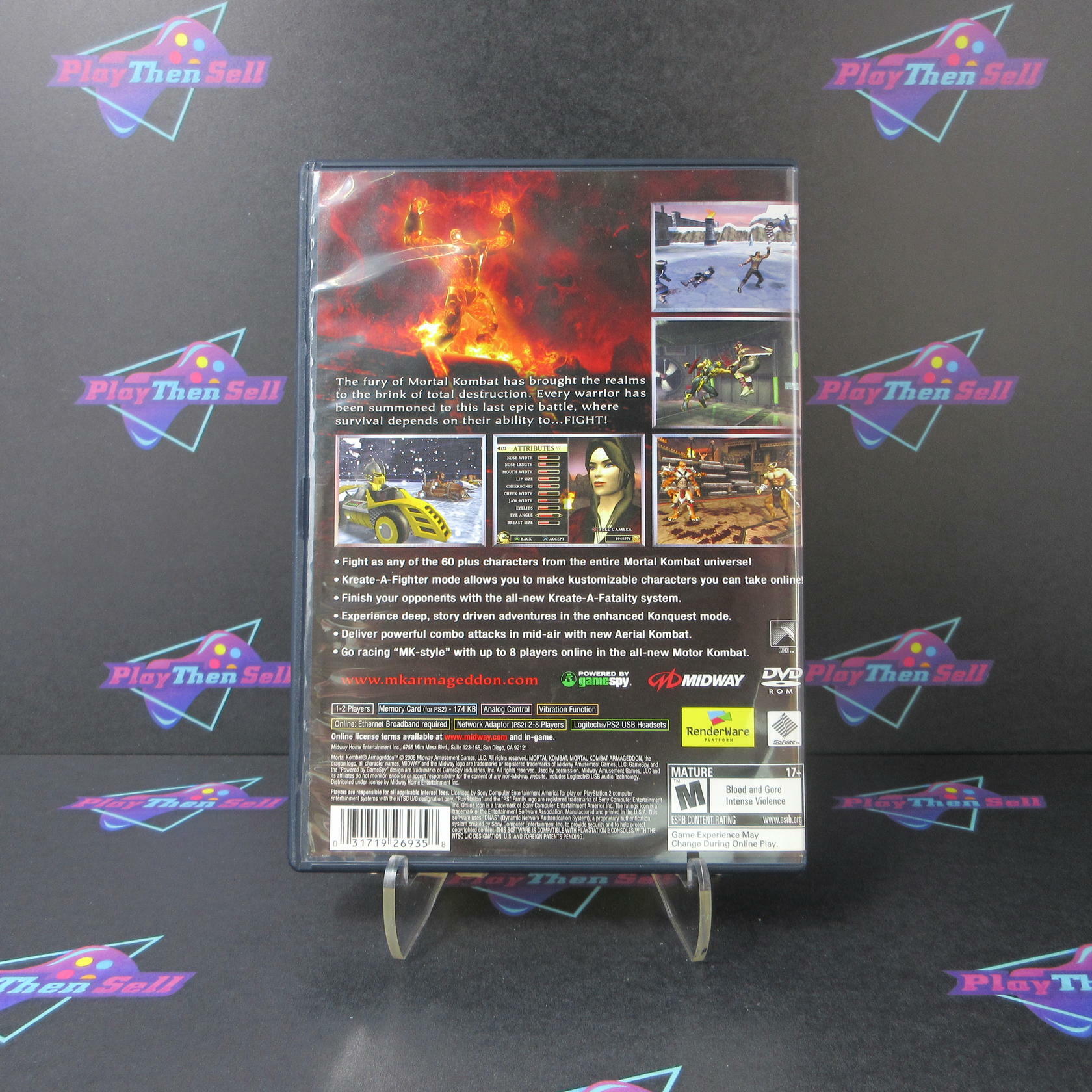 Mortal Kombat Armageddon PS2 PlayStation 2 AD + Reg Card Complete CIB - Very Good