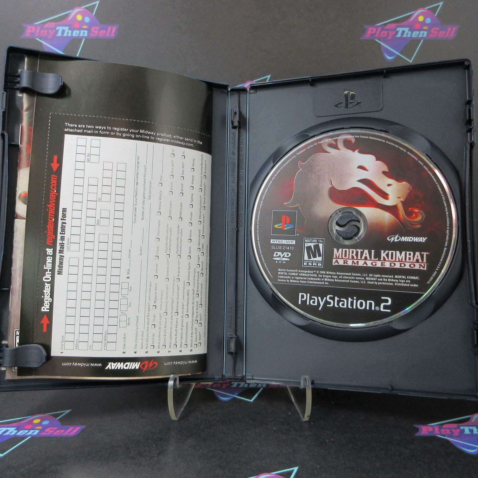 Mortal Kombat Armageddon PS2 PlayStation 2 AD + Reg Card Complete CIB - Very Good