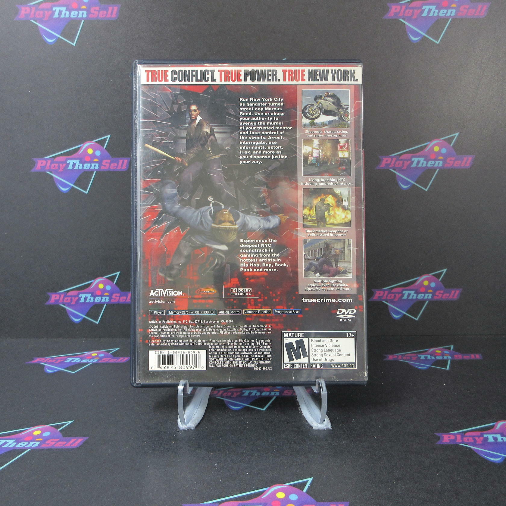True Crime New York City PS2 PlayStation 2 AD/NM - Very Good
