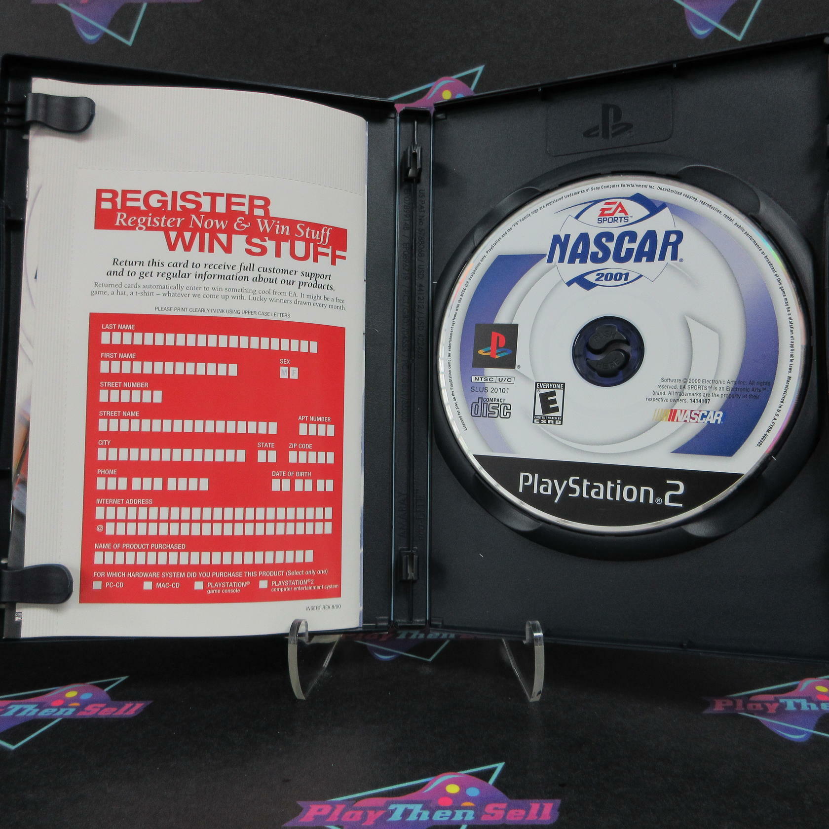 NASCAR 2001 PS2 Playstation 2 + Reg Card - Like New