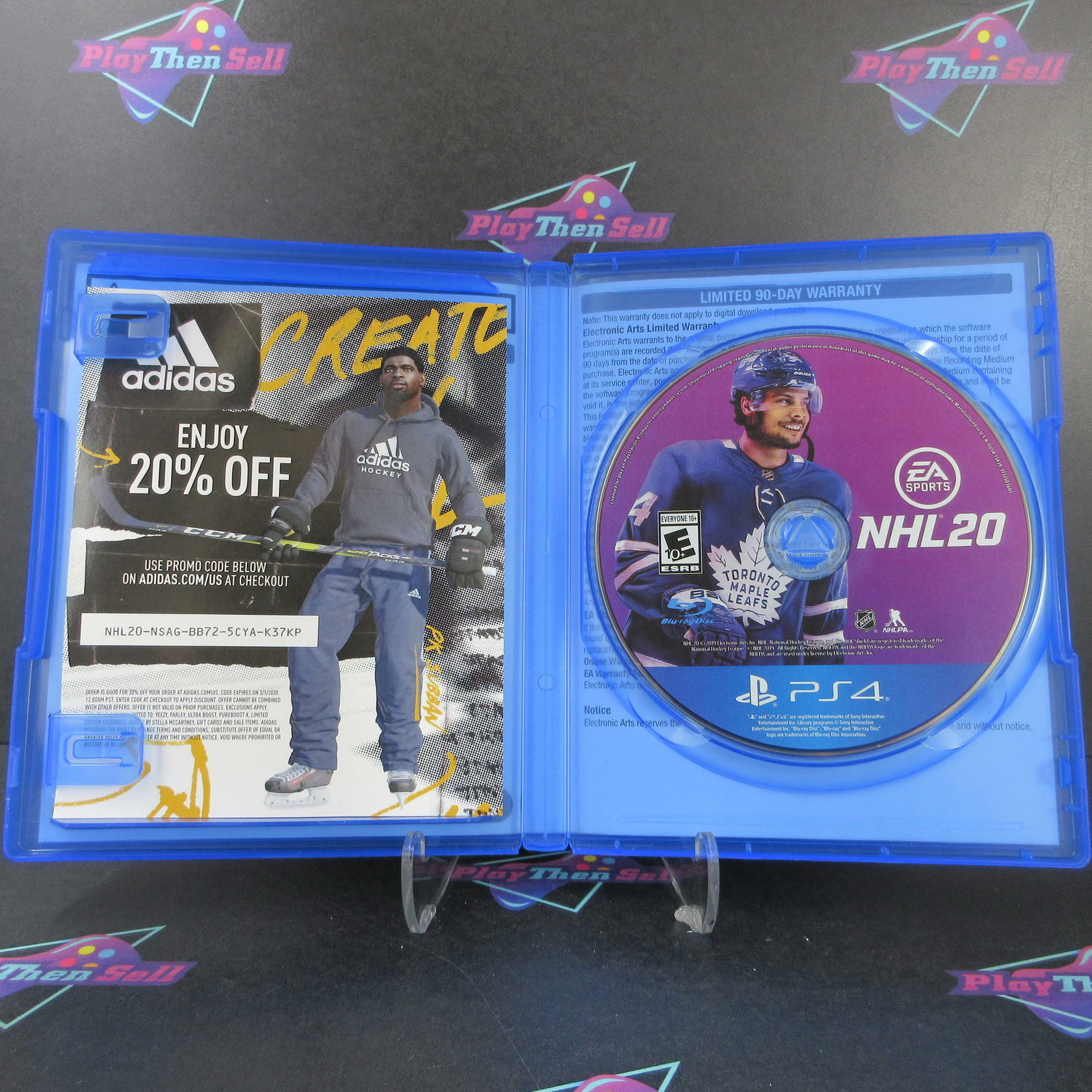 NHL 20 PS4 PlayStation 4 AD Complete CIB - Very Good