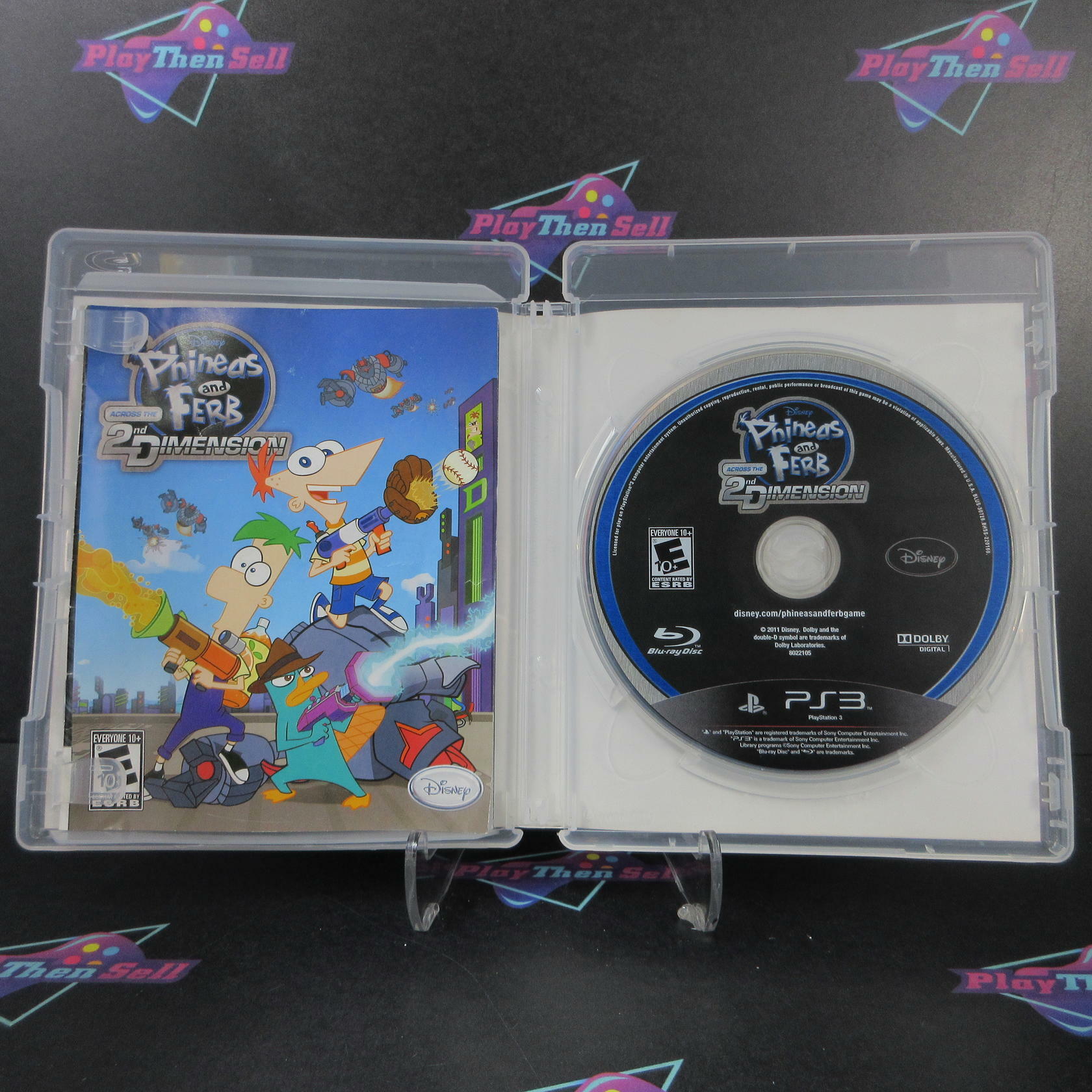 Phineas and Ferb Across the 2nd Dimension PS3 PlayStation 3 AD/MD Complete CIB - Very Good