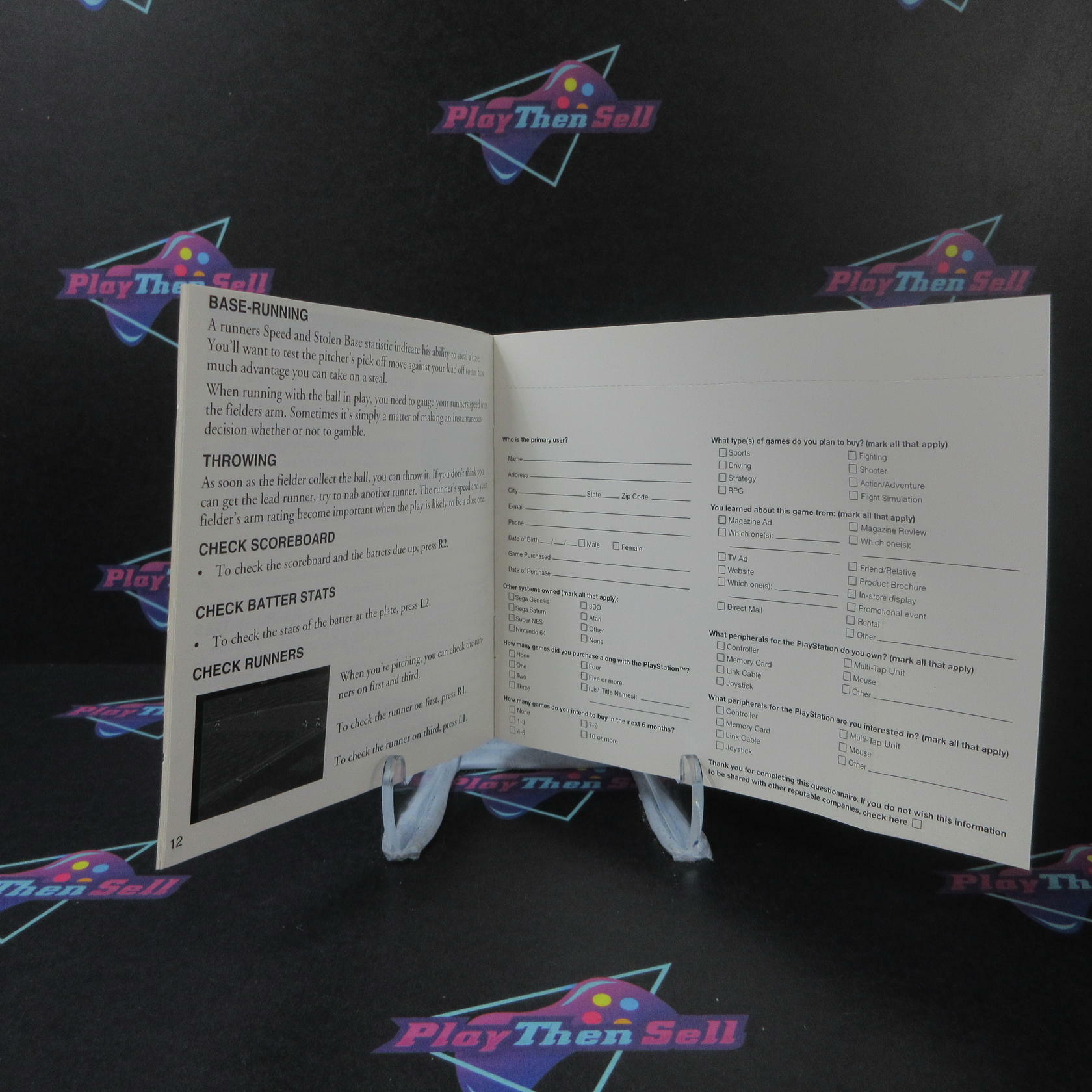 MLB Pennant Race PS1 PlayStation 1 + Reg Card - Like New