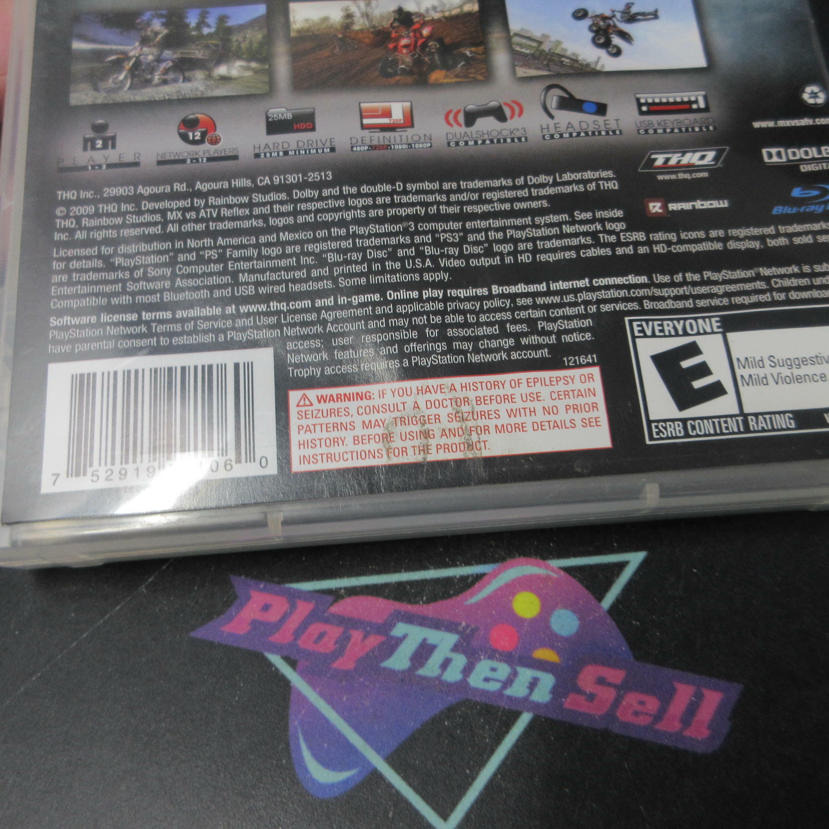 MX VS ATV Reflex PS3 PlayStation 3 AD/MD Complete CIB - Very Good