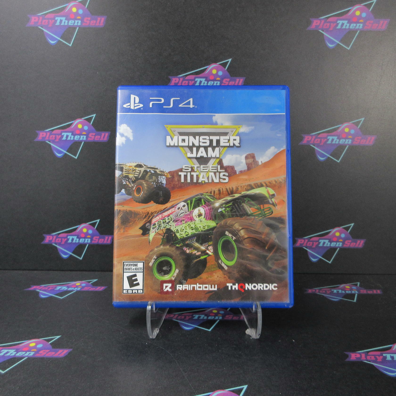 Monster Jam Steel Titans PS4 PlayStation 4 AD Complete CIB - Very Good