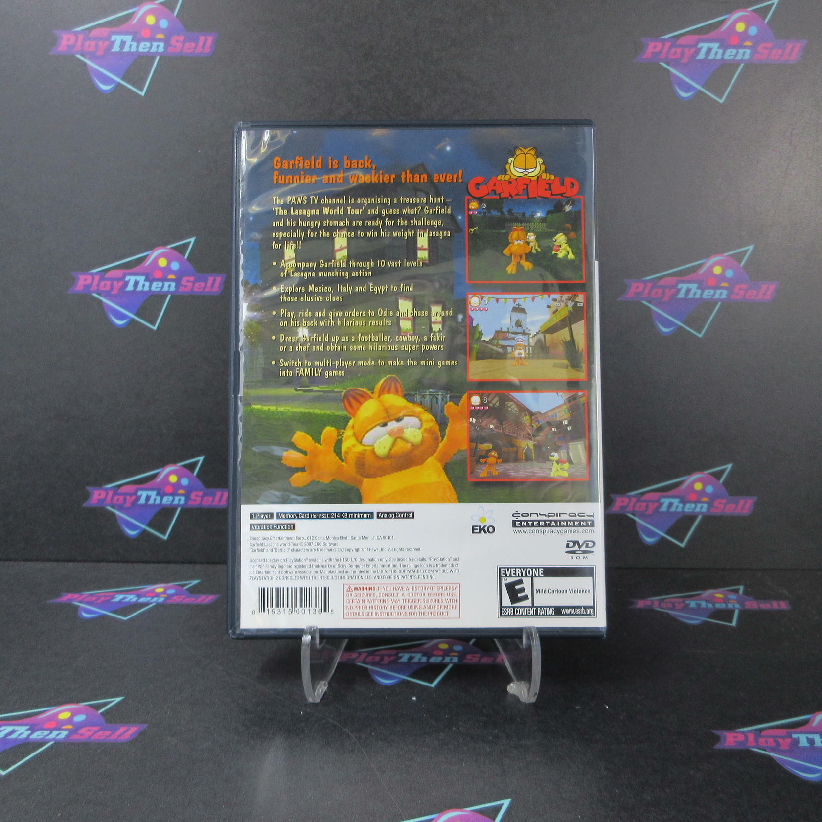 Garfield Lasagna Tour PS2 PlayStation 2 MD Complete CIB - Very Good