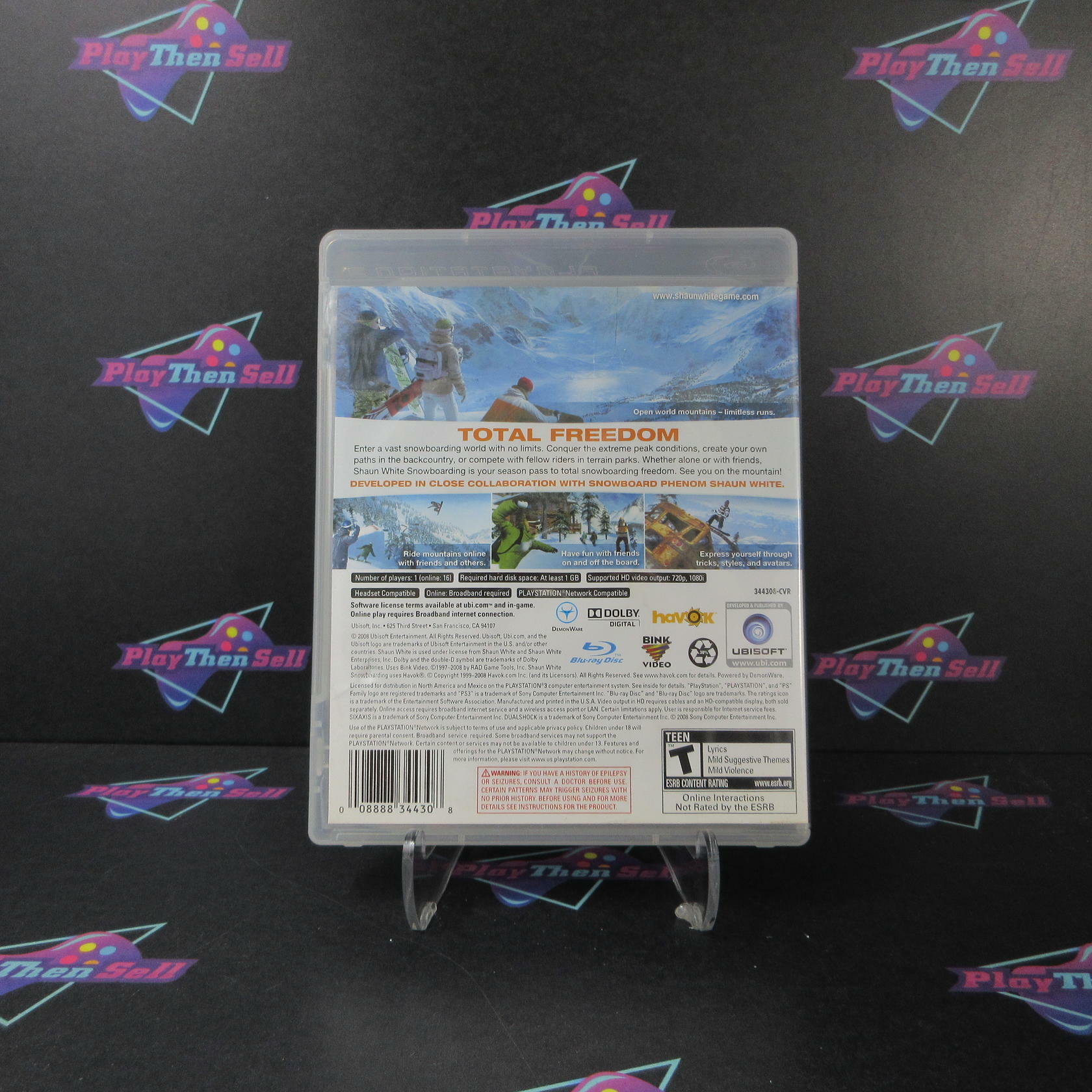 Shaun White Snowboarding PS3 PlayStation 3 AD/NM - Very Good