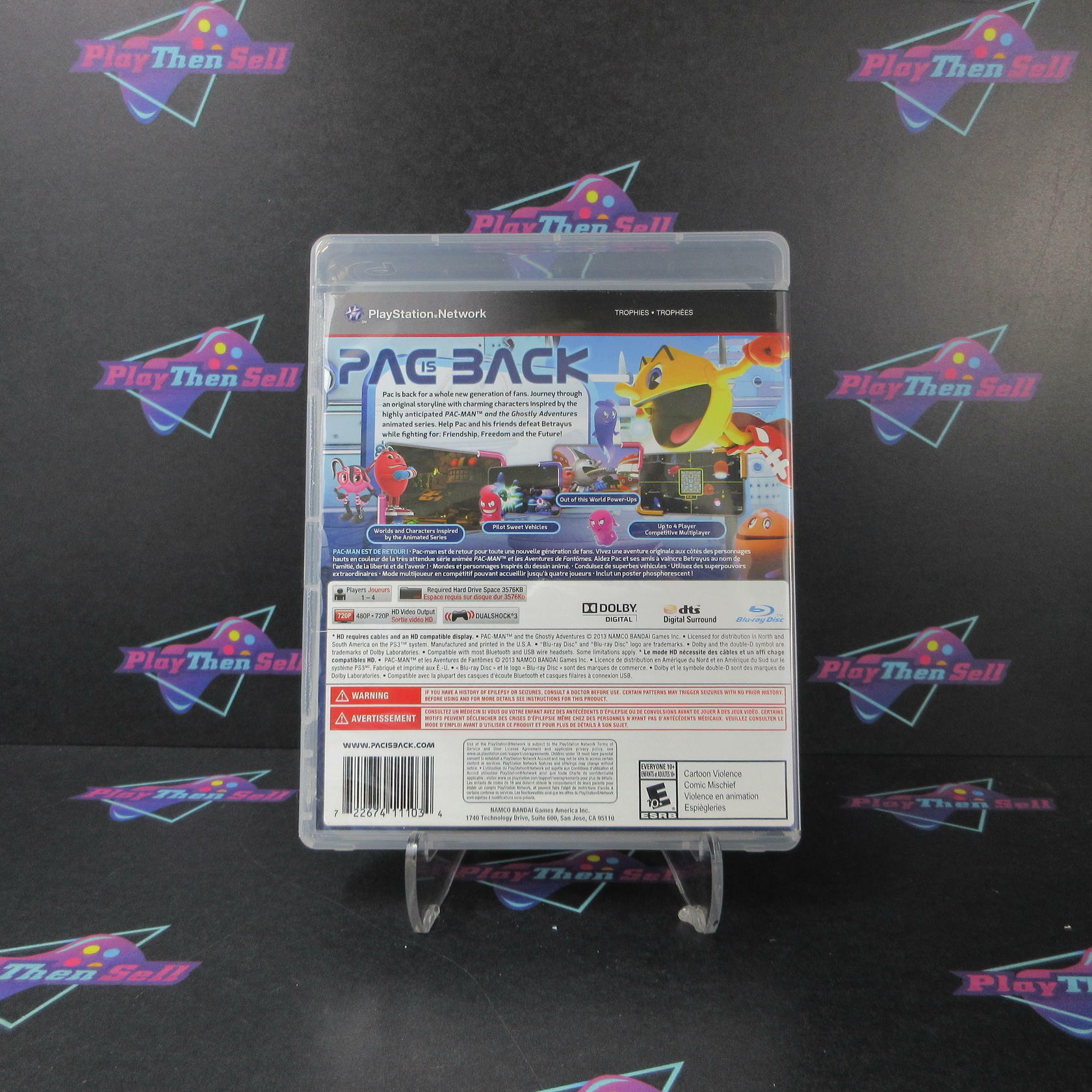 Pac-Man and the Ghostly Adventures PS3 PlayStation 3 + Poster - Like New
