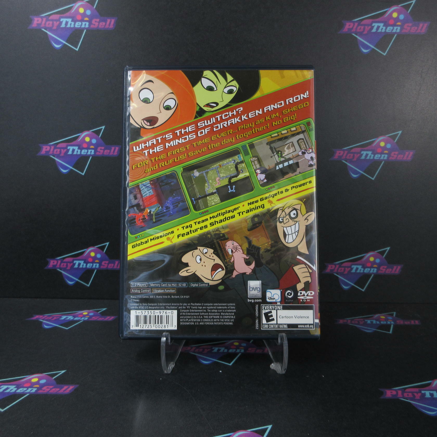 Disney's Kim Possible What's the Switch PS2 PlayStation 2 MD Complete CIB - Very Good