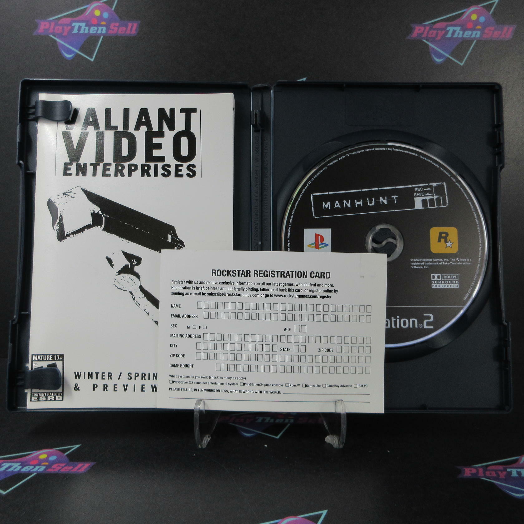 Manhunt PS2 PlayStation 2 + Reg Card - Like New