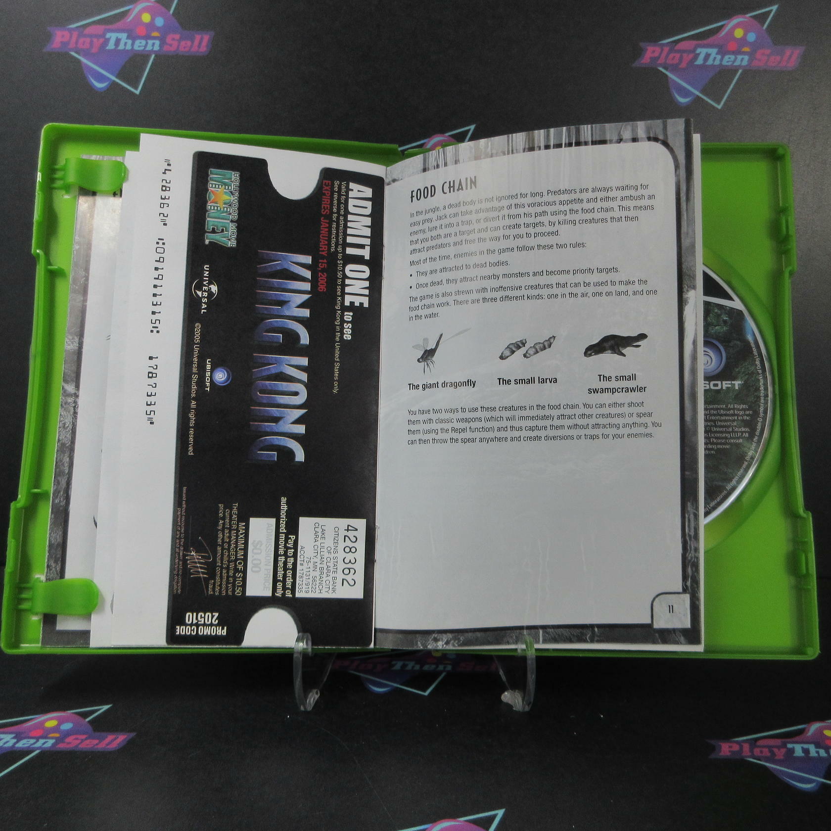 Peter Jackson's King Kong Xbox + Movie Ticket - Like New