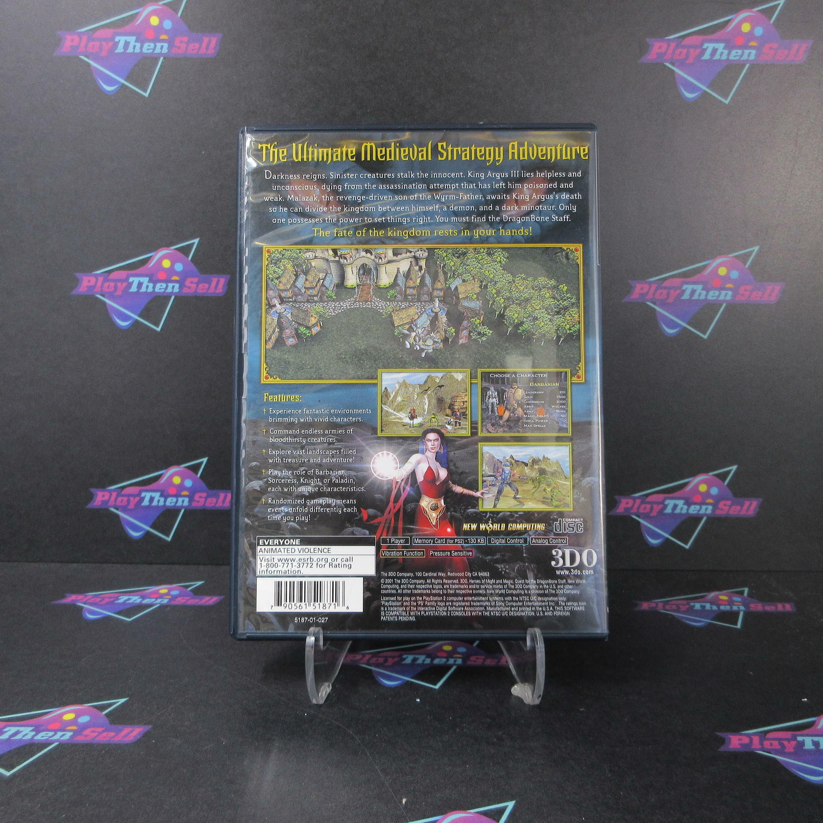 Heroes of Might and Magic Quest for Dragon Bone Staff PlayStation 2 + Reg - Like New