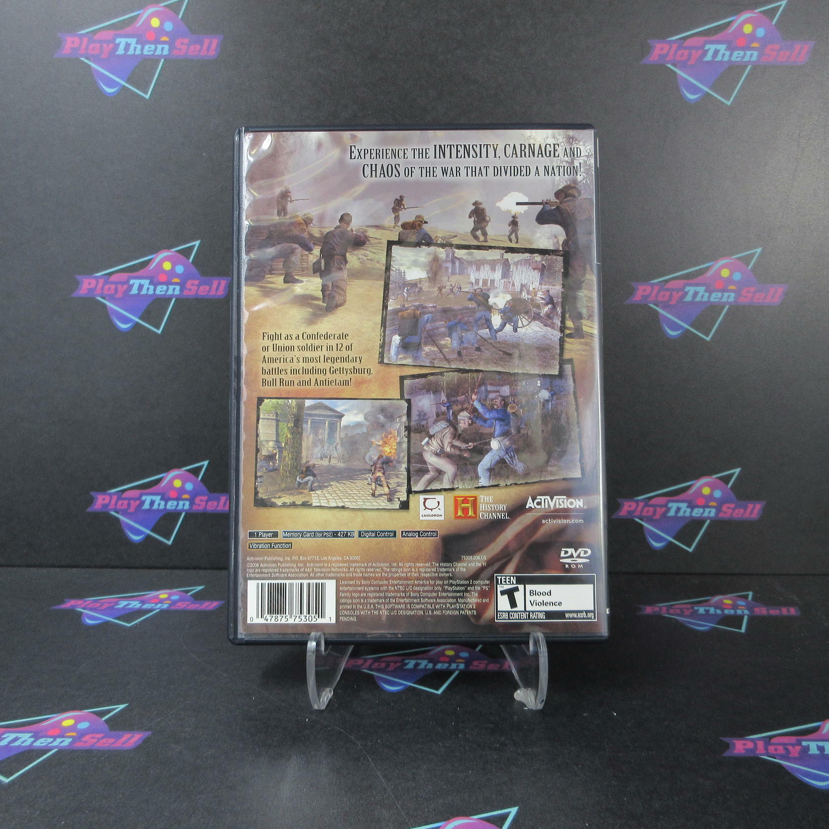 History Channel Civil War A Nation Divided PS2 PlayStation 2 - Very Good