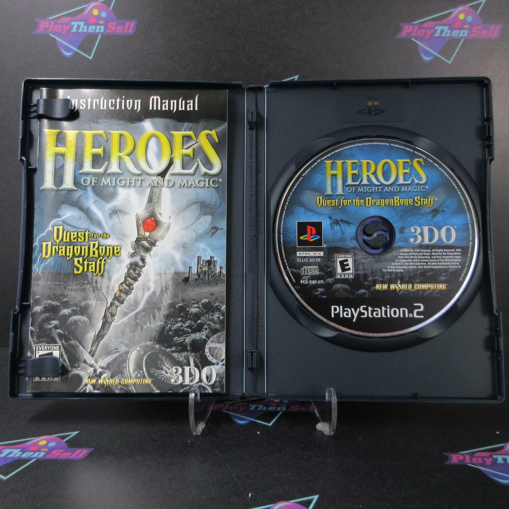 Heroes of Might and Magic Quest for Dragon Bone Staff PlayStation 2 + Reg - Like New