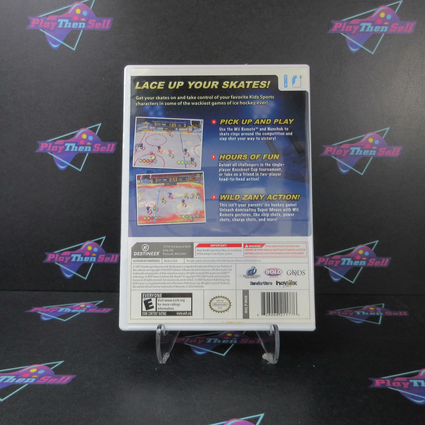 Kidz Sports Ice Hockey Nintendo Wii AD Complete CIB - Very Good