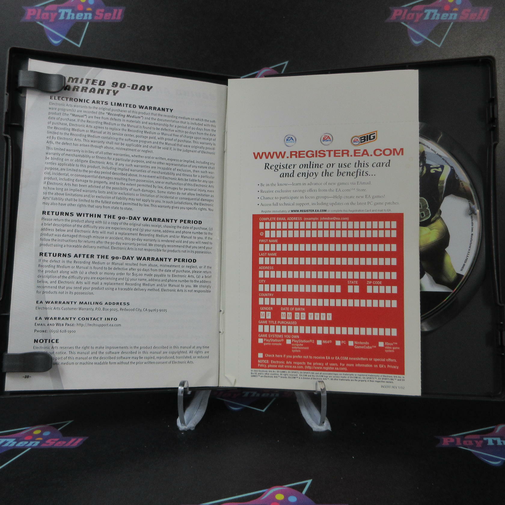 Madden NFL 2003 + Reg Card PS2 PlayStation 2 AD Complete CIB - Very Good