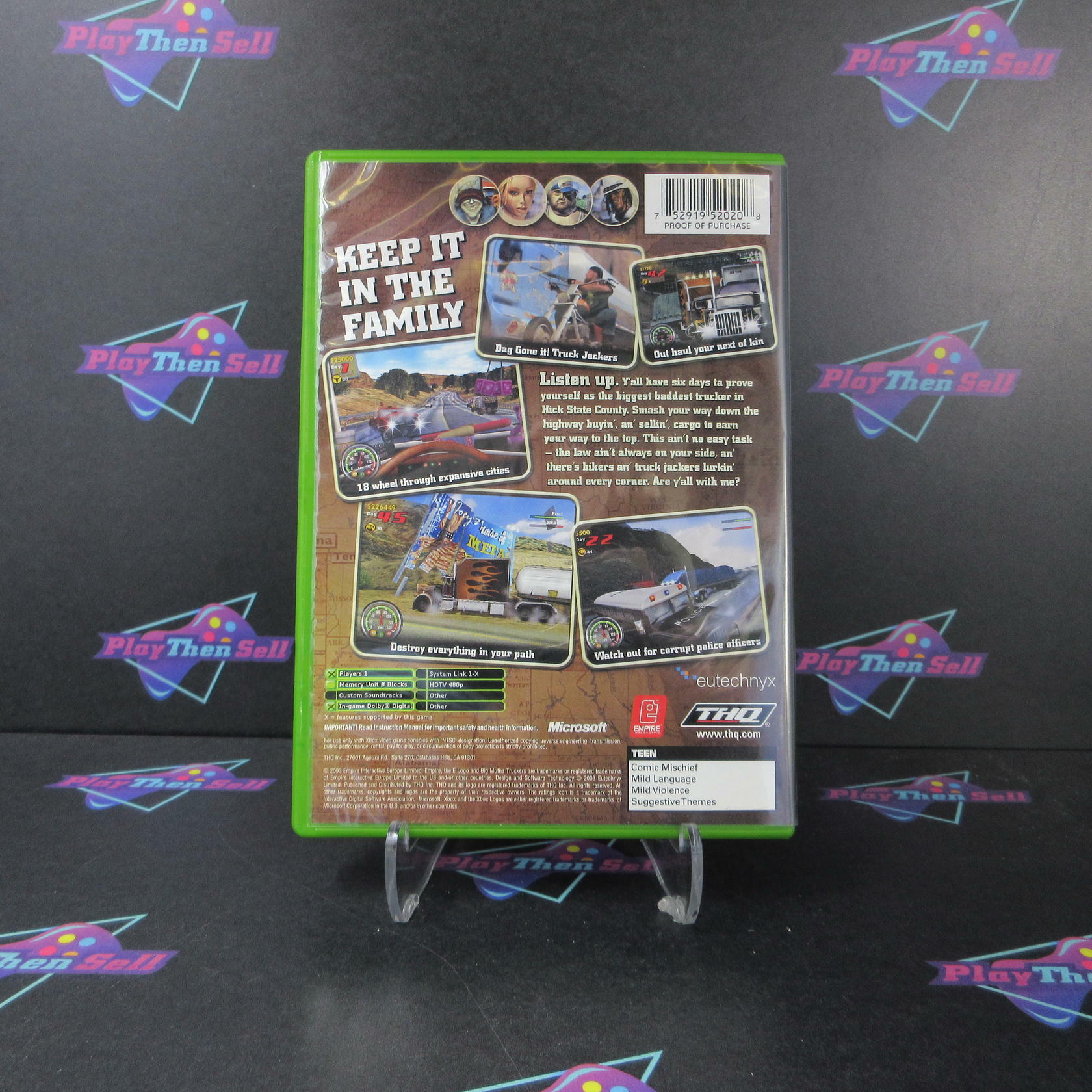 Big Mutha Truckers Xbox AD Complete CIB - Very Good