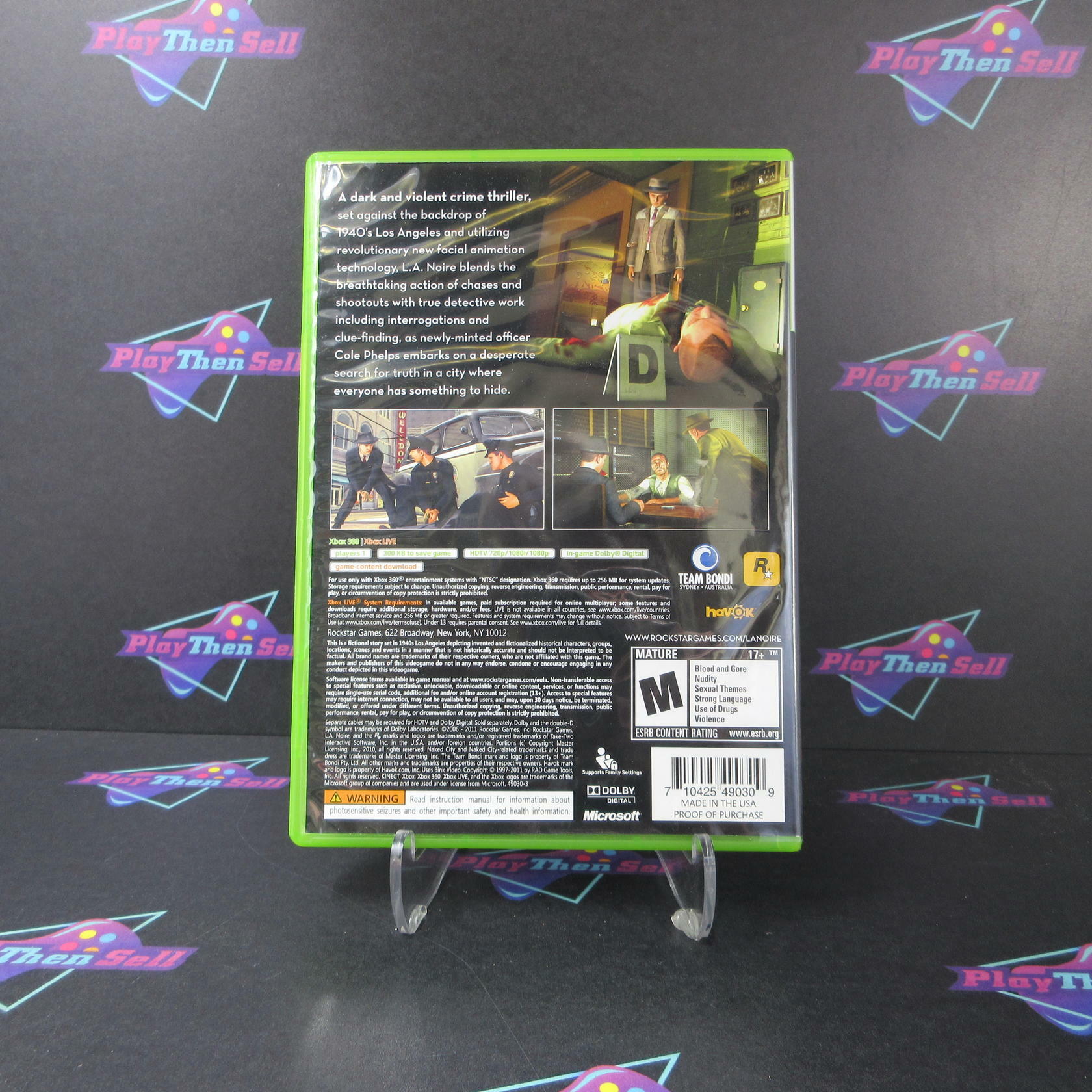 L. A. Noire Xbox 360 AD/NM - Very Good