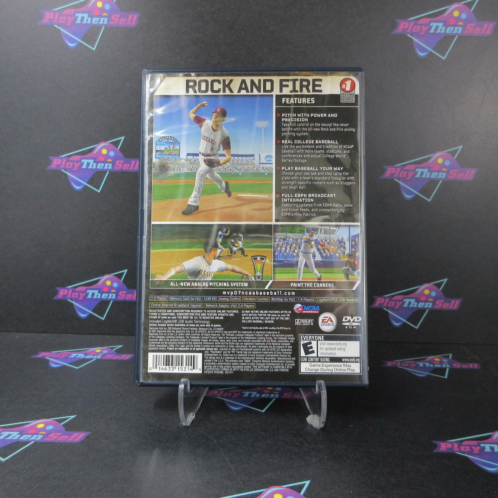 MVP 07 NCAA Baseball PS2 PlayStation 2 AD Complete CIB - Very Good