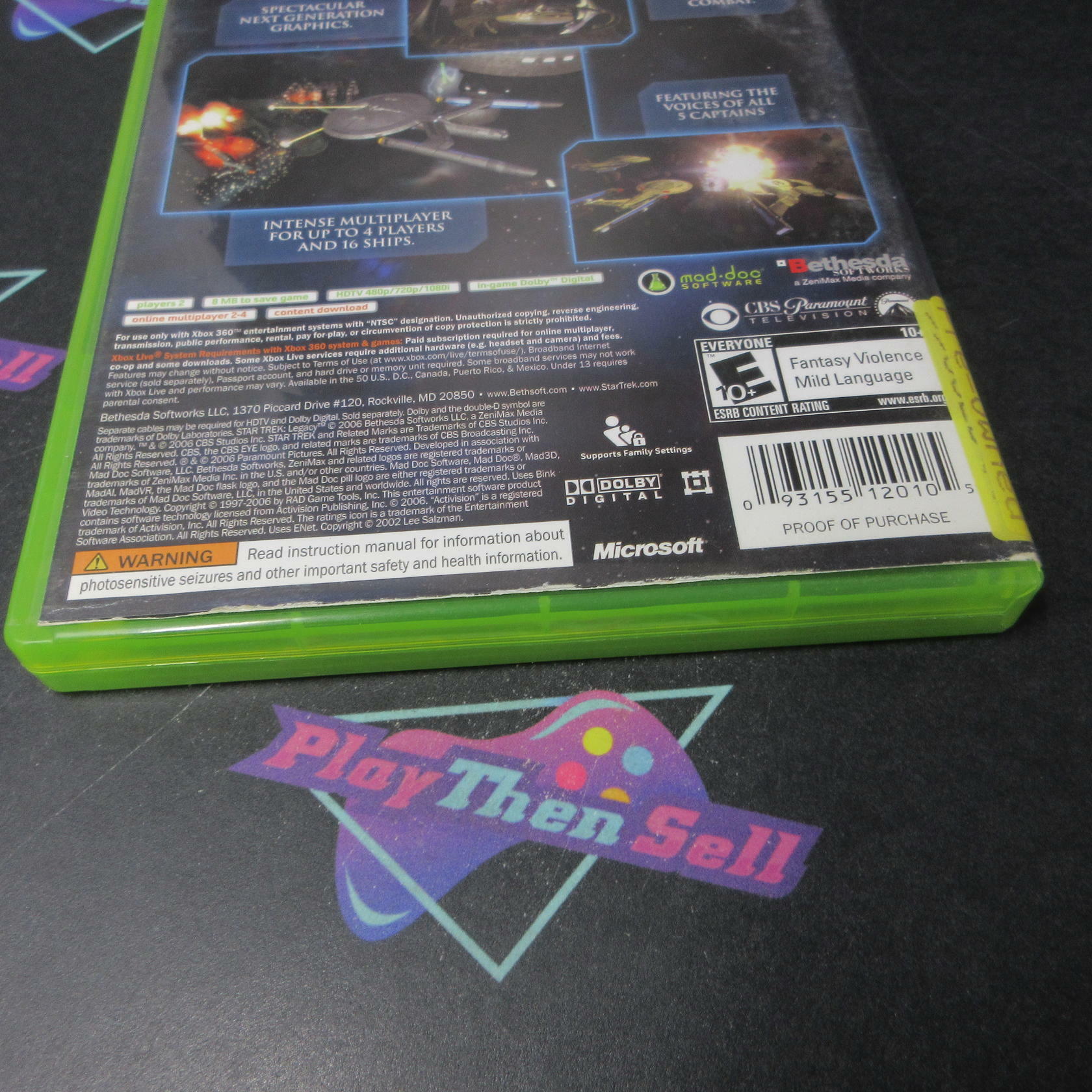 Star Trek Legacy Xbox 360 AD/MD Complete CIB - Very Good