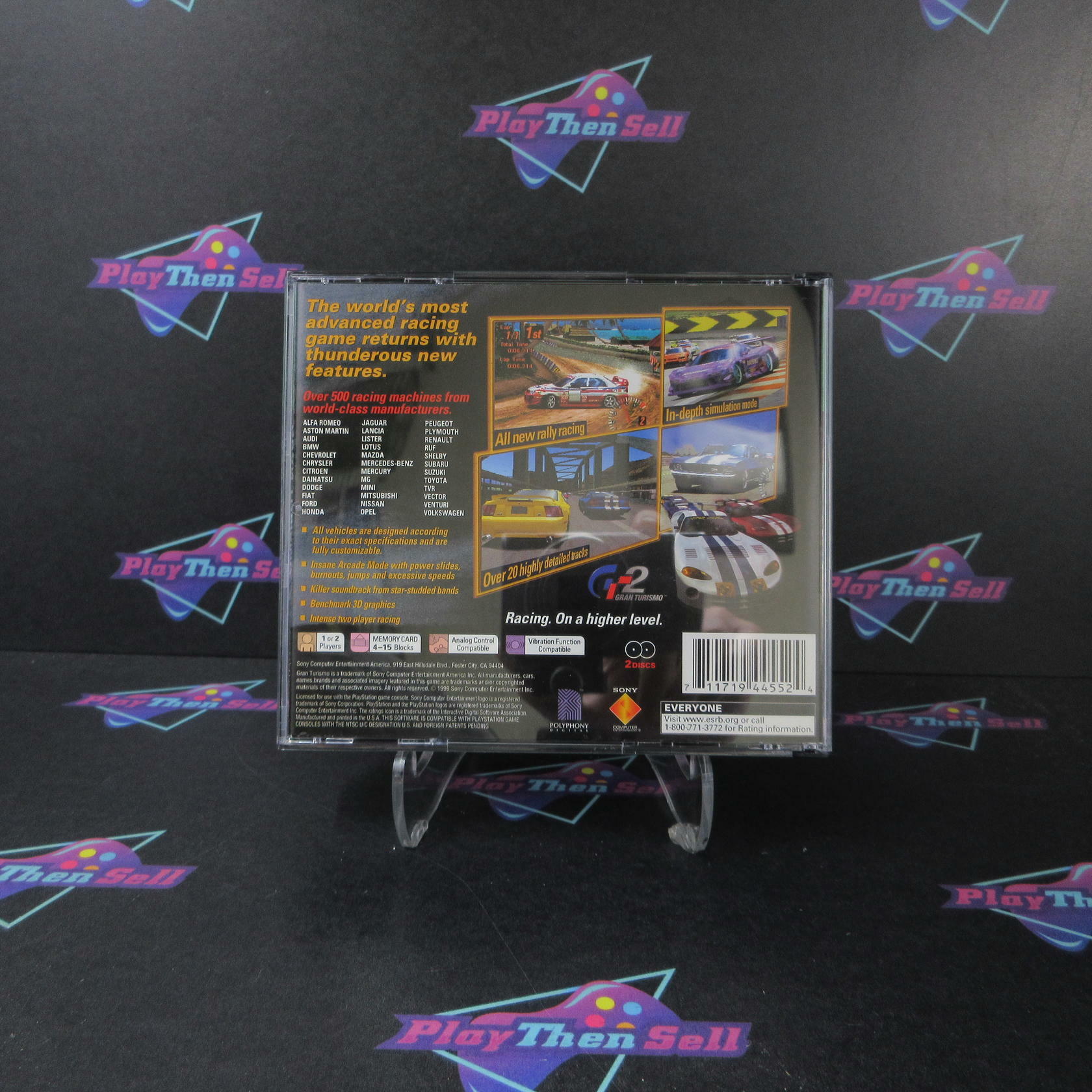 Gran Turismo 2 Greatest Hits PS1 PlayStation 1 DD Complete CIB - Very Good