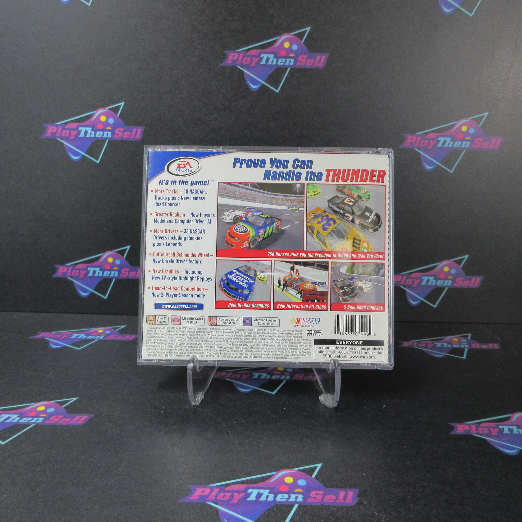Nascar 2000 PS1 PlayStation 1 MD + Reg Card Complete CIB - Very Good
