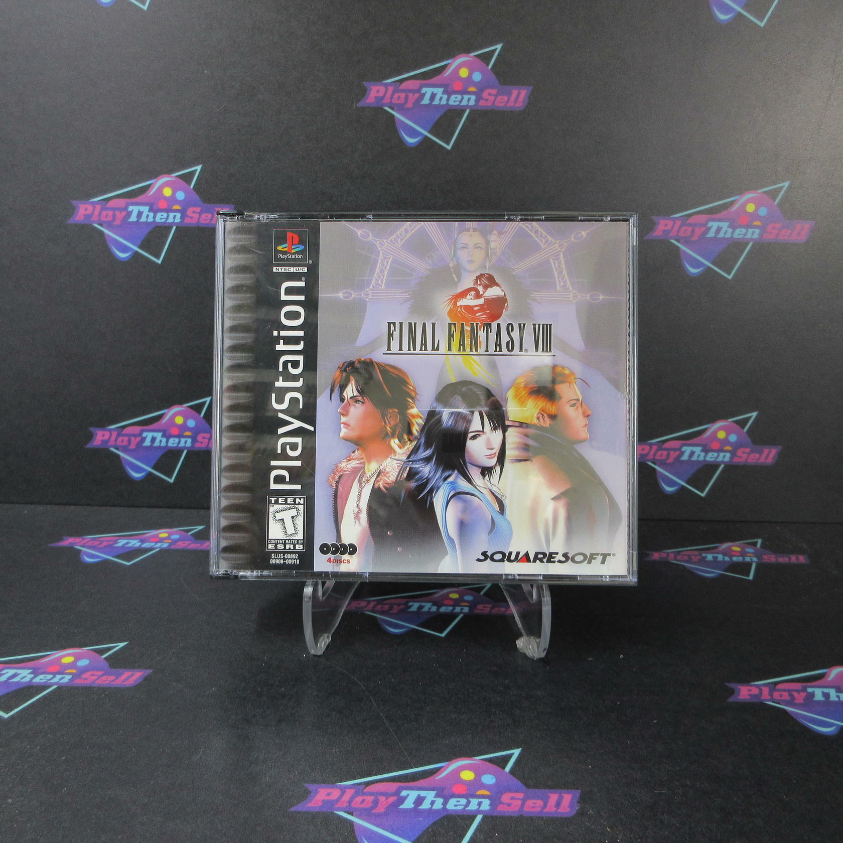 Final Fantasy VIII PS1 PlayStation 1 Black Label DD/MD Complete CIB - Very Good